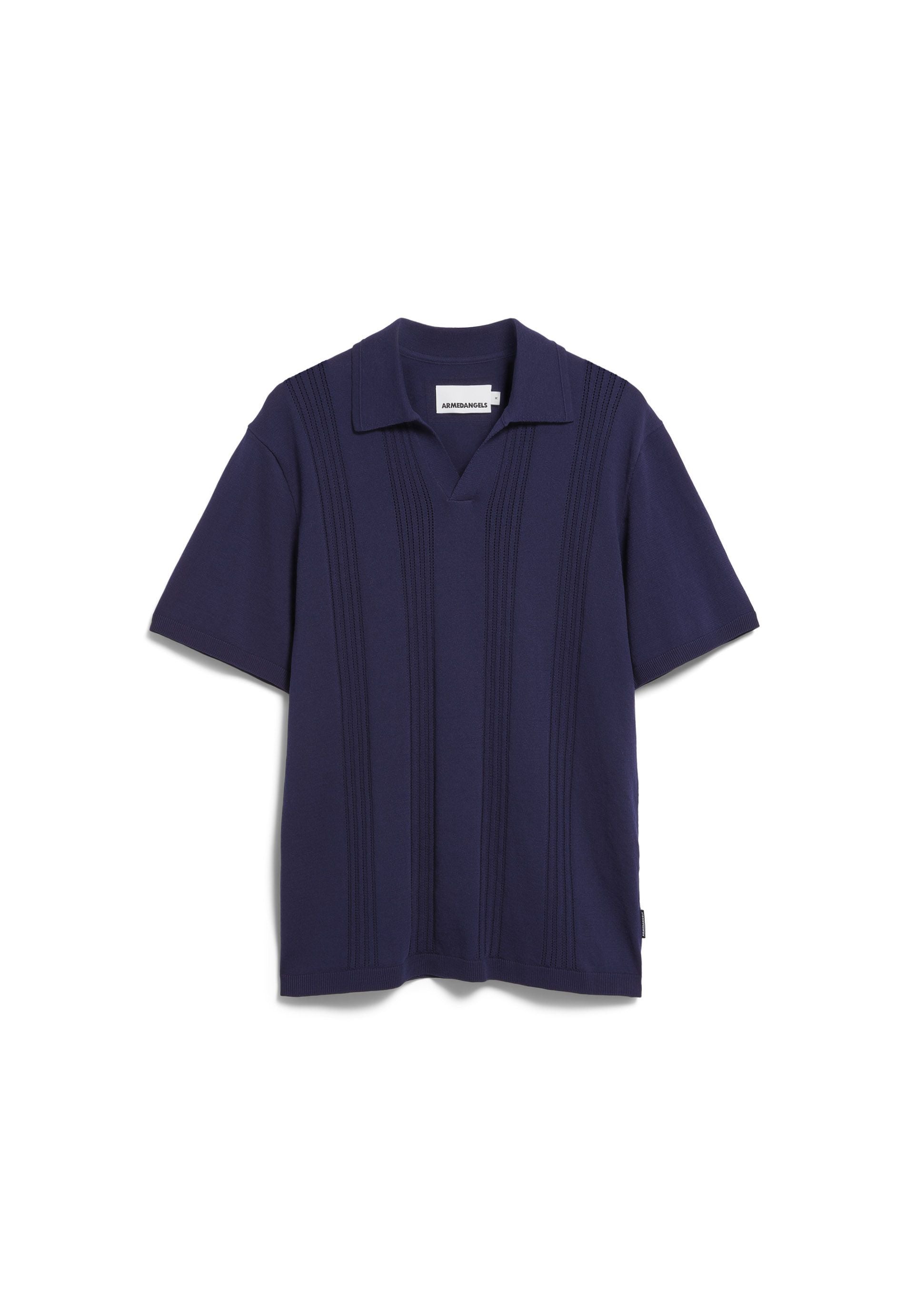 Cotton Knit Poloshirt (Tinted Navy)