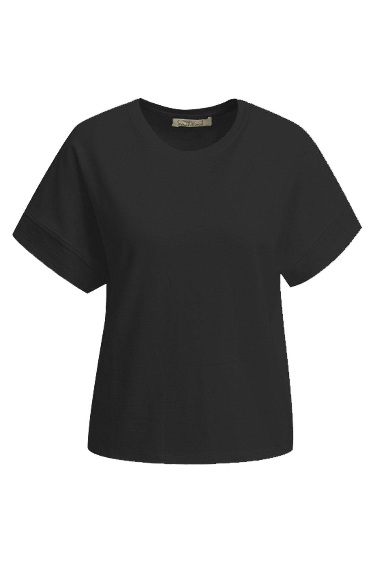 Relaxed Sweat Short Sleeve Roundneck (Black)
