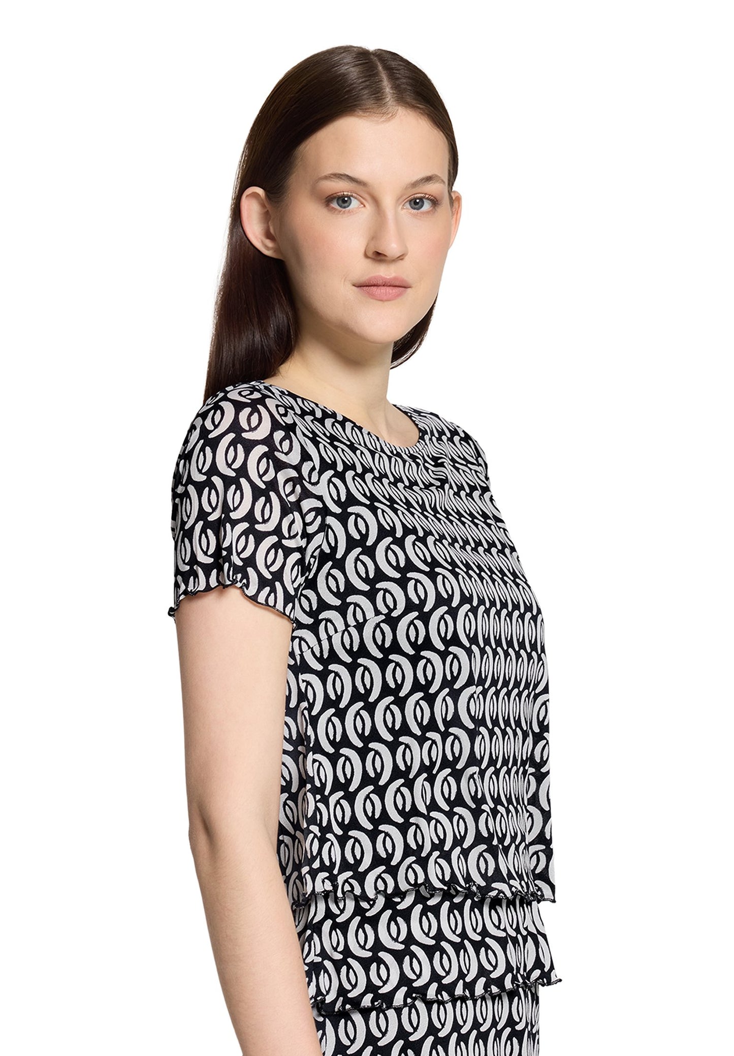 Stufenkleid (Dark Blue/cream)