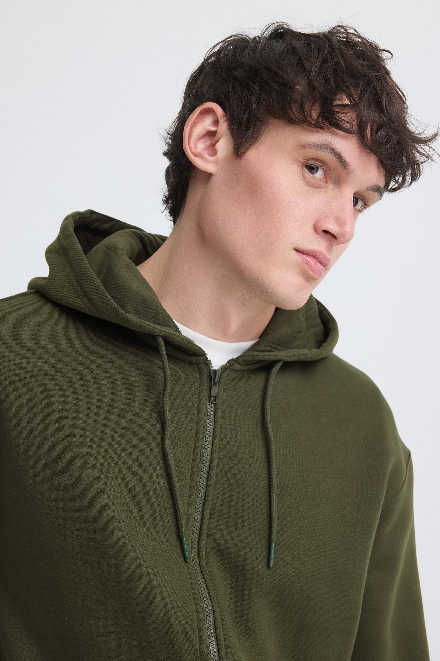 Bhjuste Zp Thru Hooded Sweat (Forest Night)