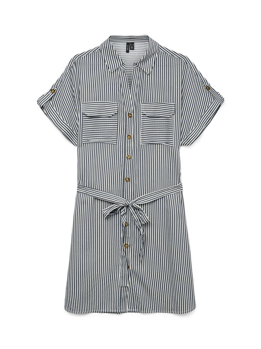 Vmbumpy Ss Short Shirt Dress Wvn Ga Noos (India Ink/)