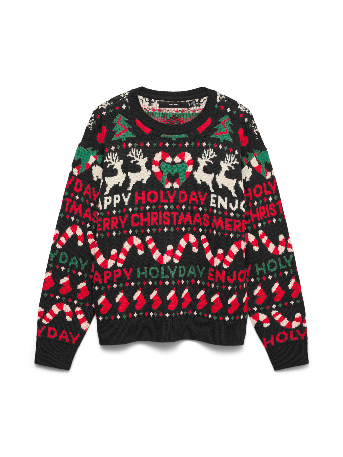 Vmxmas Holiday Ls Pullover Xmas (Black/w. V)
