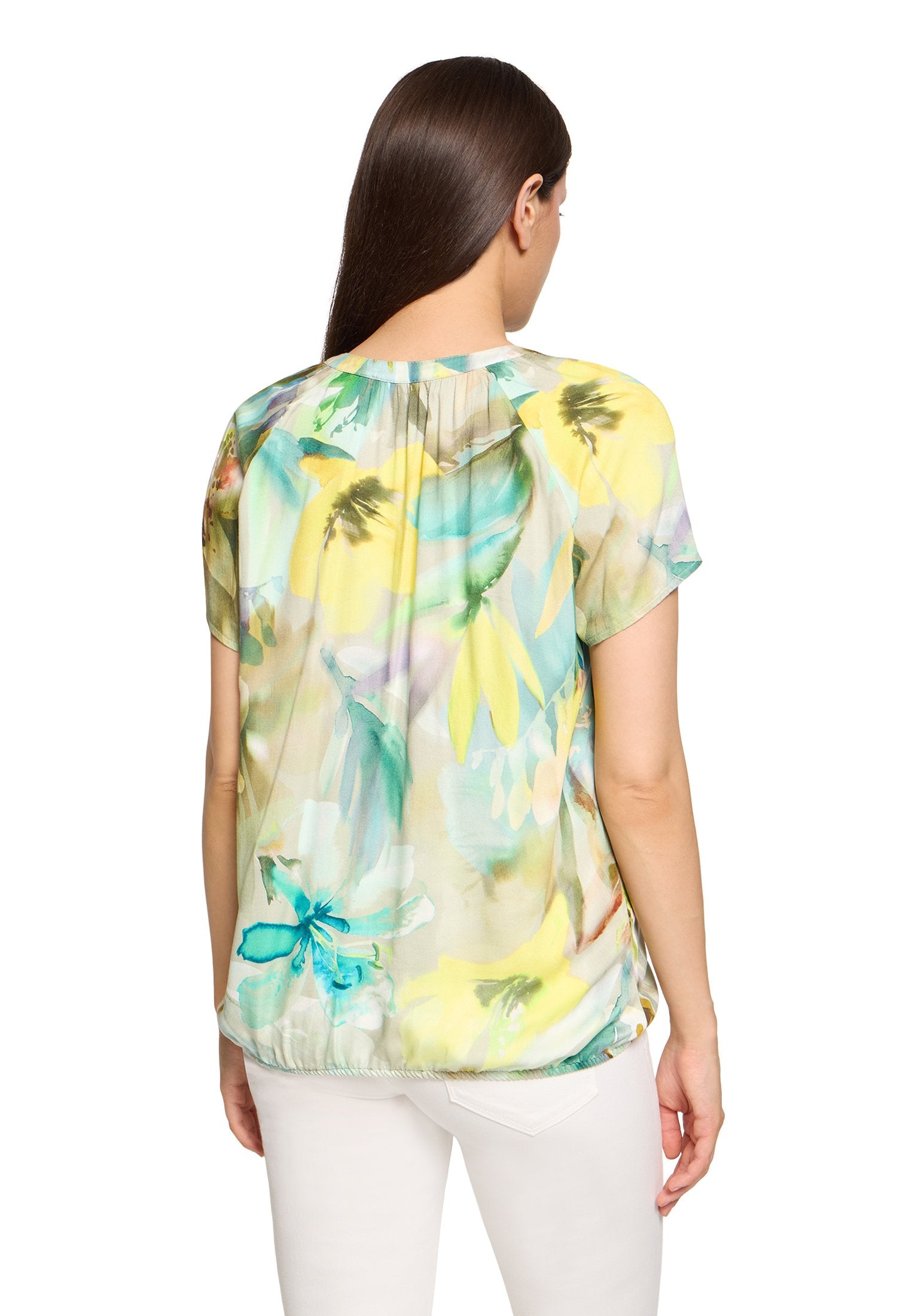 Satin-Bluse (Mint/nature)