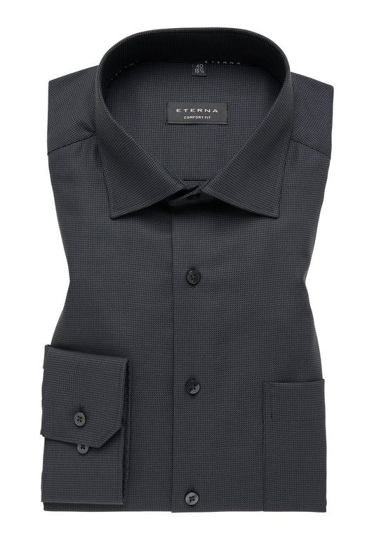 Hemd Twill Langarm (Anthrazit)