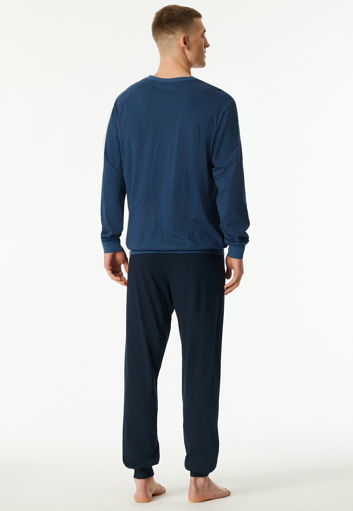 Schlafanzug lang (Atlantikblau)