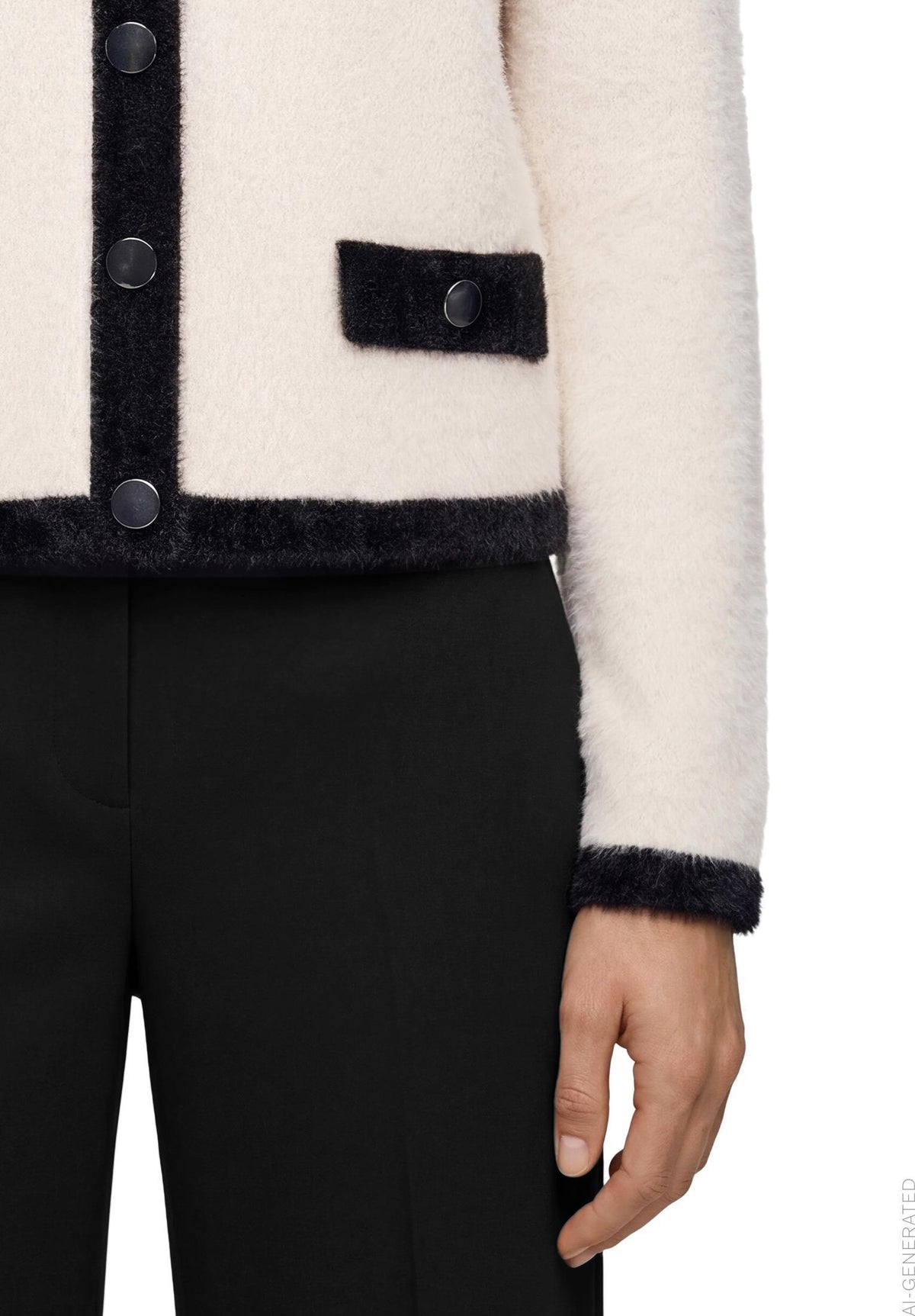 Grobstrickjacke (Patch Beige/bla)