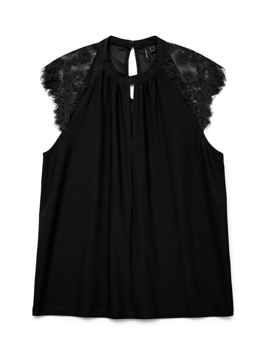 Vmmilla Sl Lace Tee Ga Noos (Black)