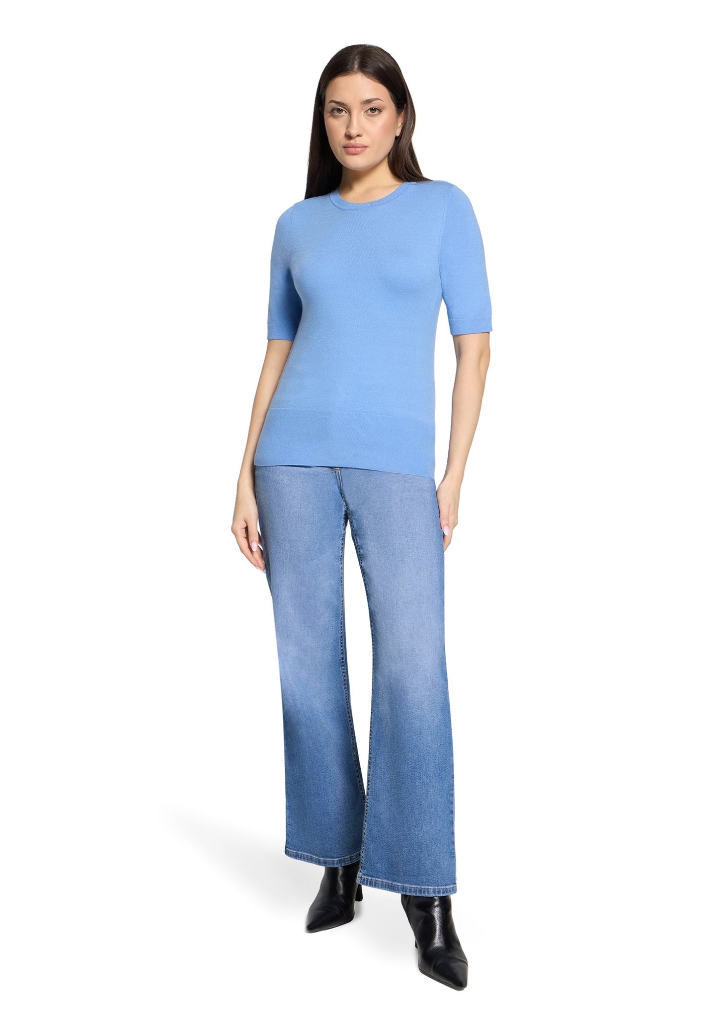 Basic-Pullover (Azurine)