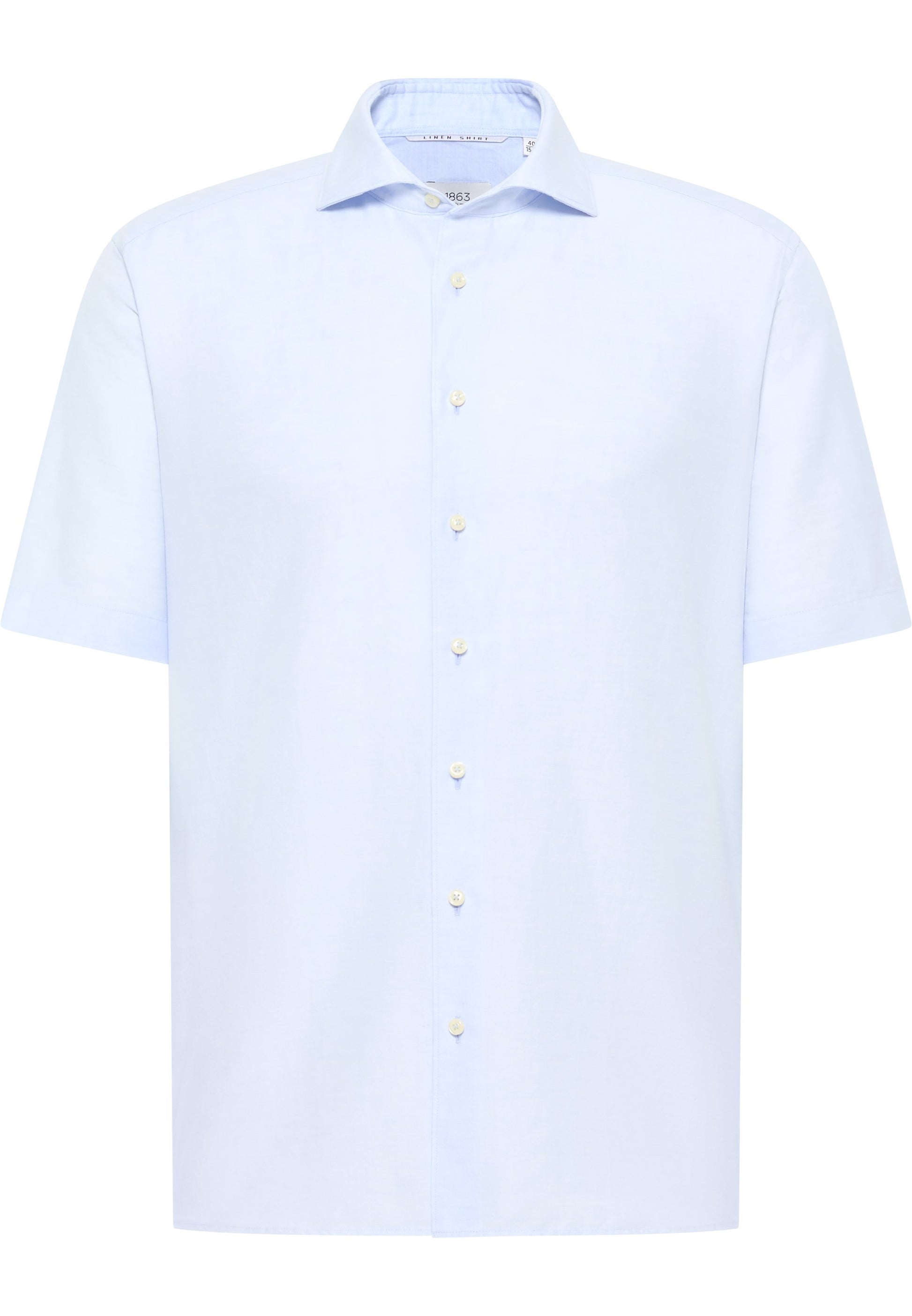 Linen Shirt Twill Kurzarm (Hellblau)