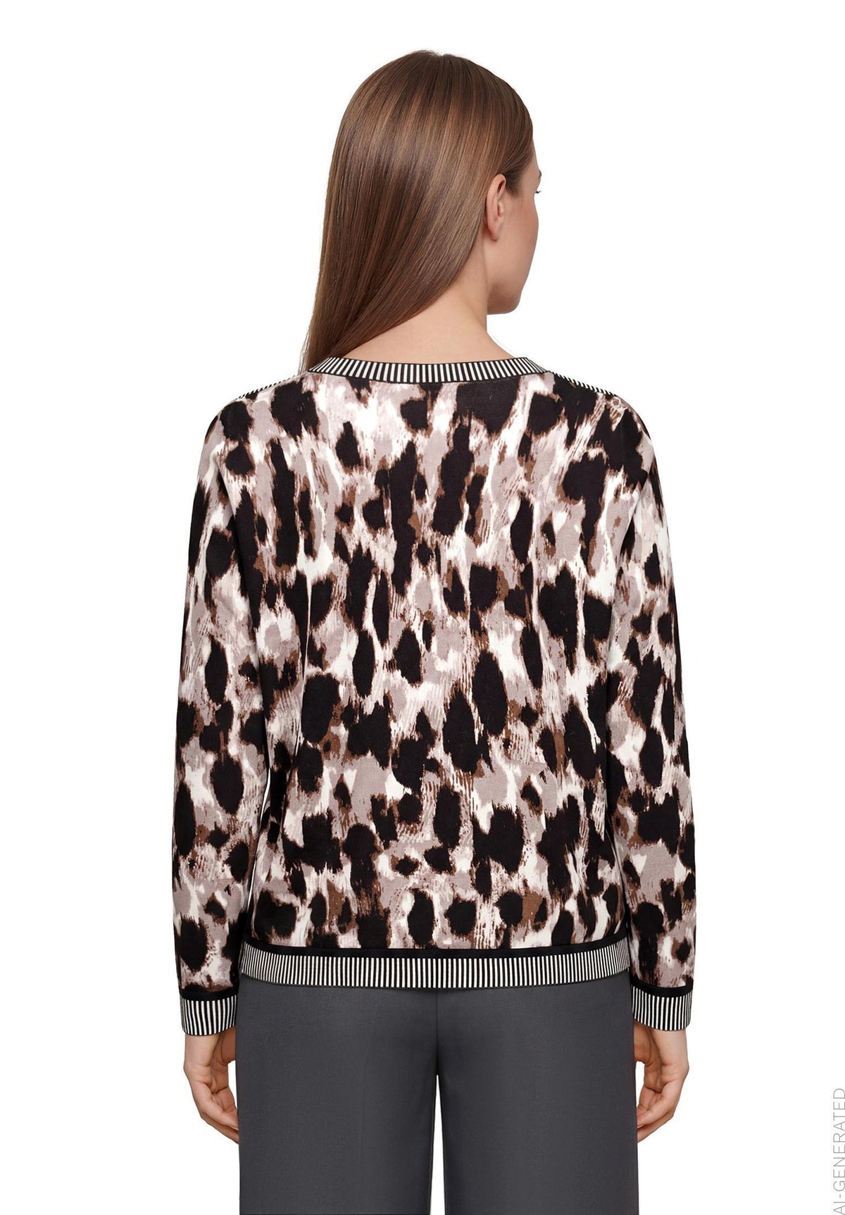 Strickpullover (Beige/black)