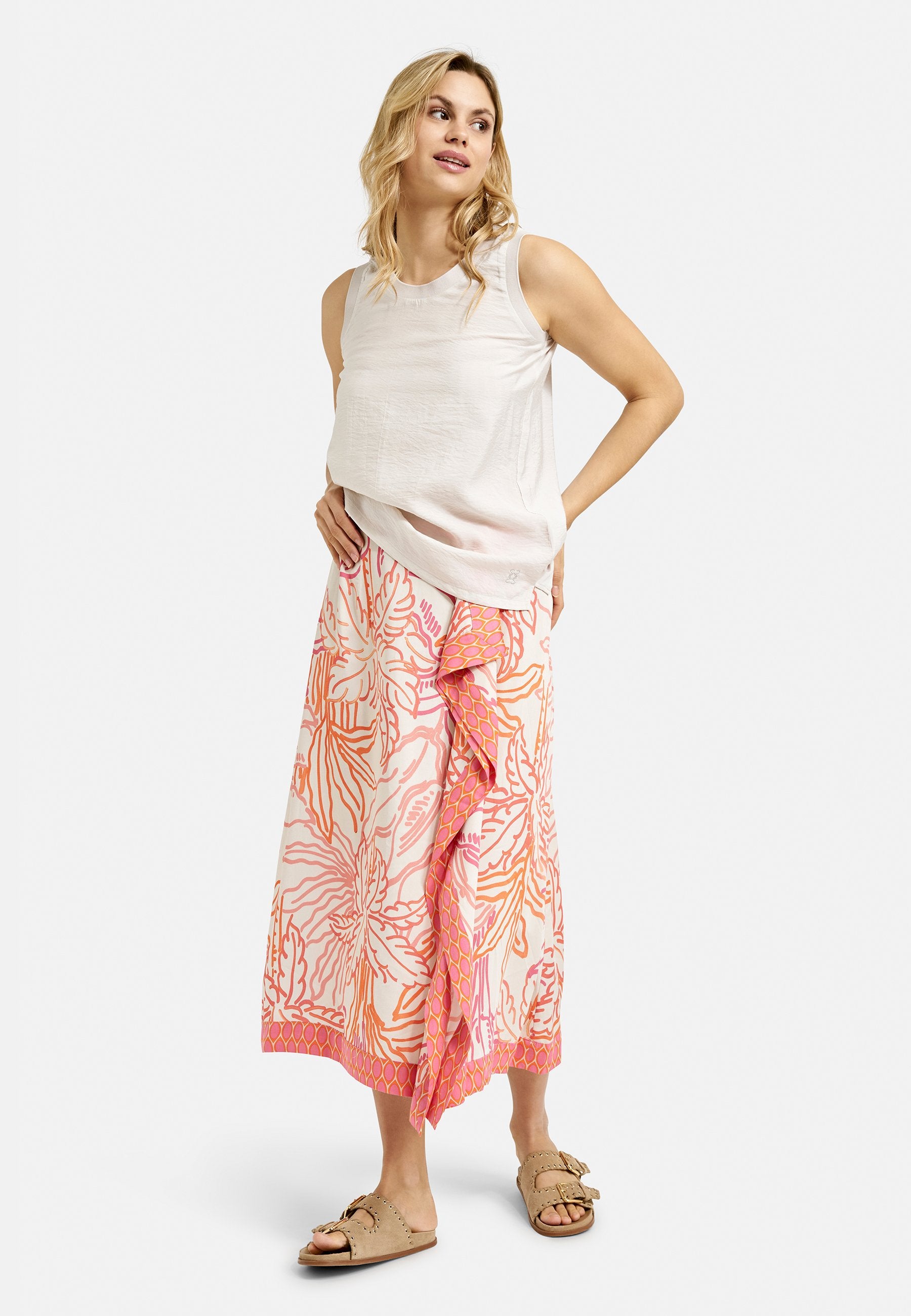 Crinkled Woven Top (Sand)