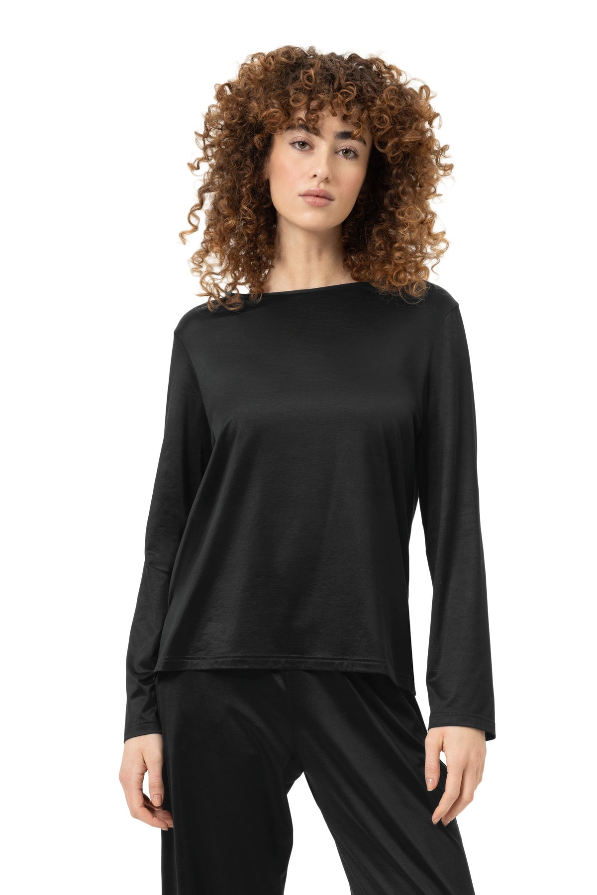 T-Shirt langarm (Schwarz)