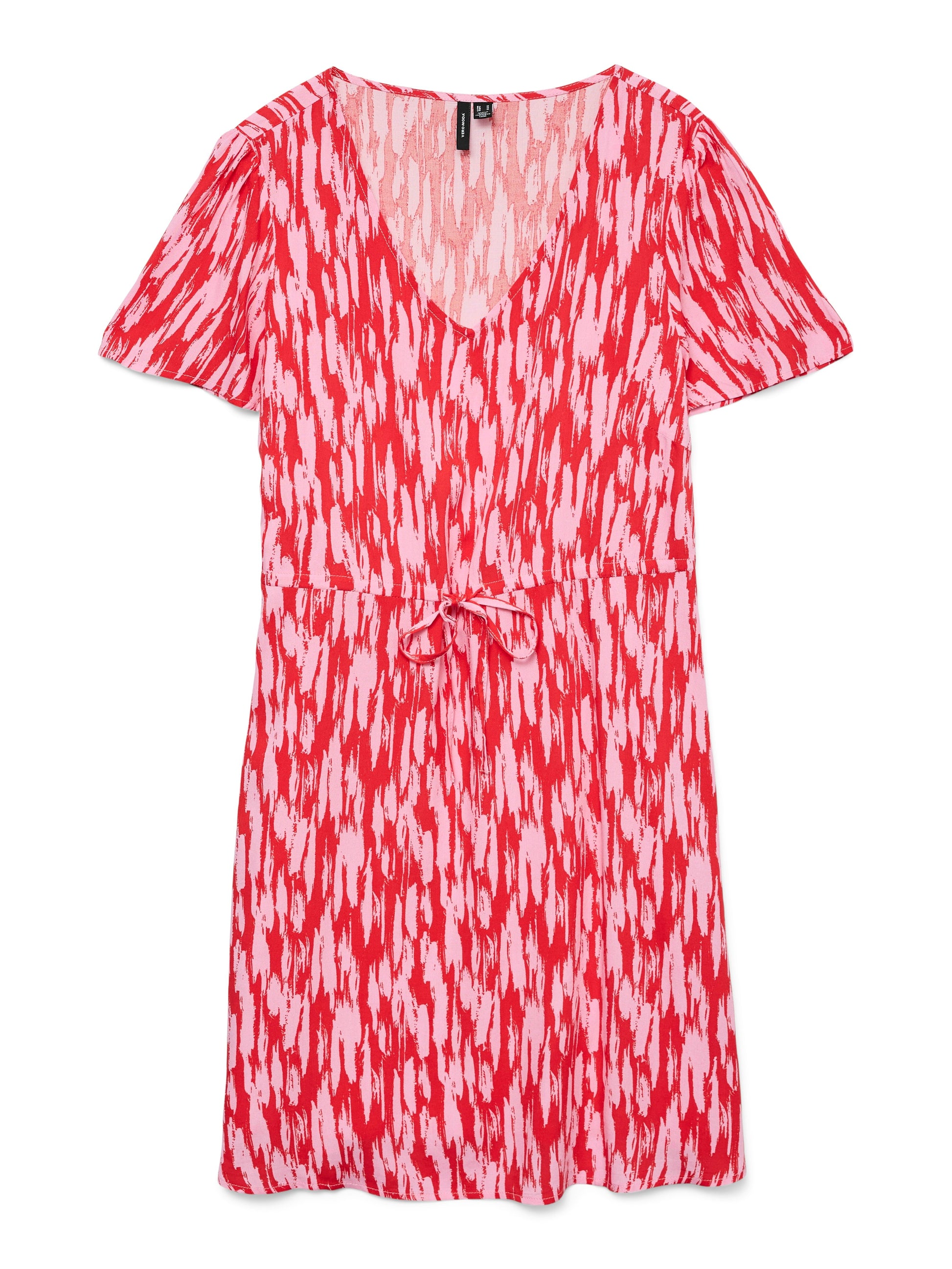 Vmeasy Joy Ss Short Dress Wvn Ga (Fiery Red/)
