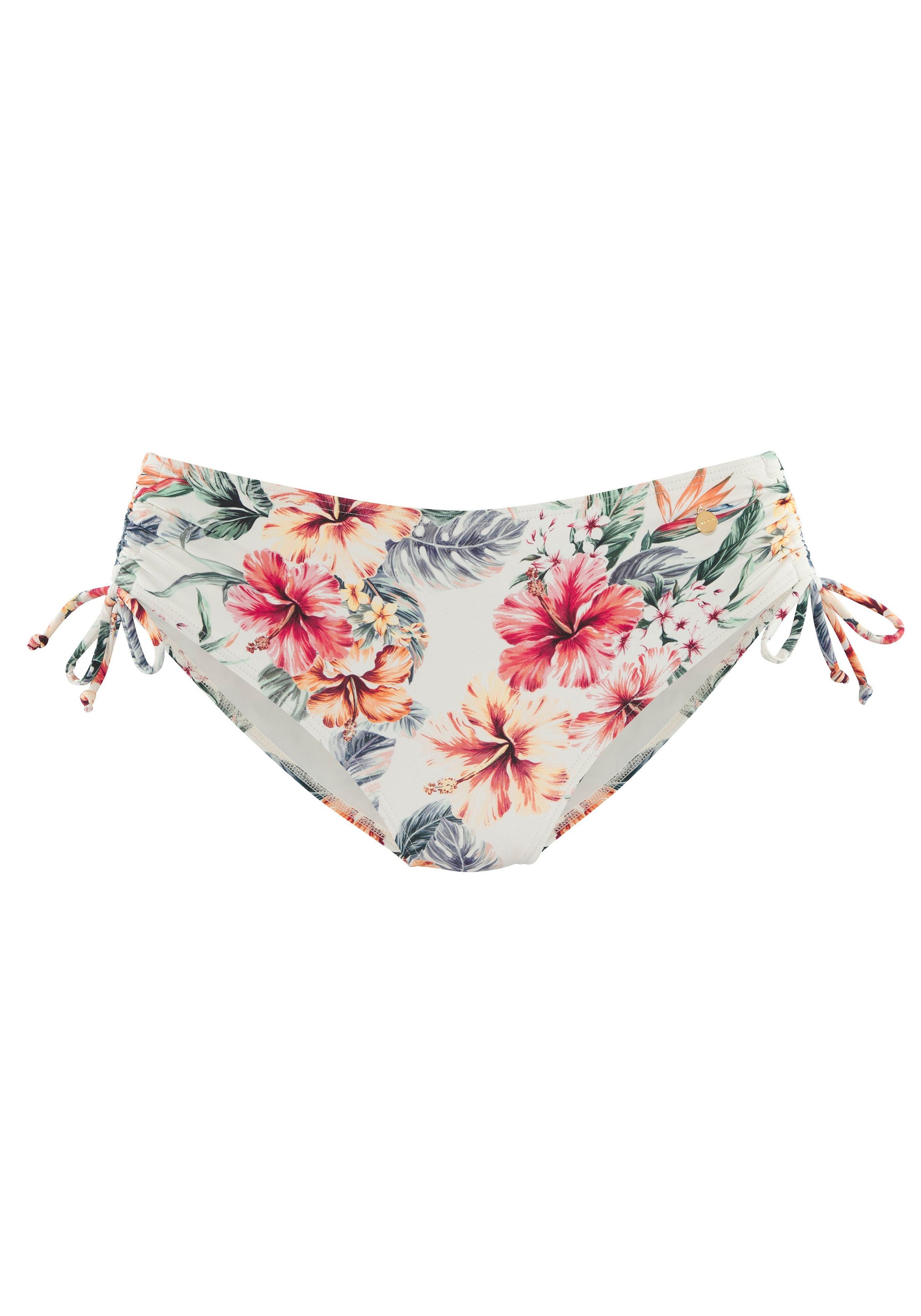 lascana Bikinihose mit Raffung (Creme Print)