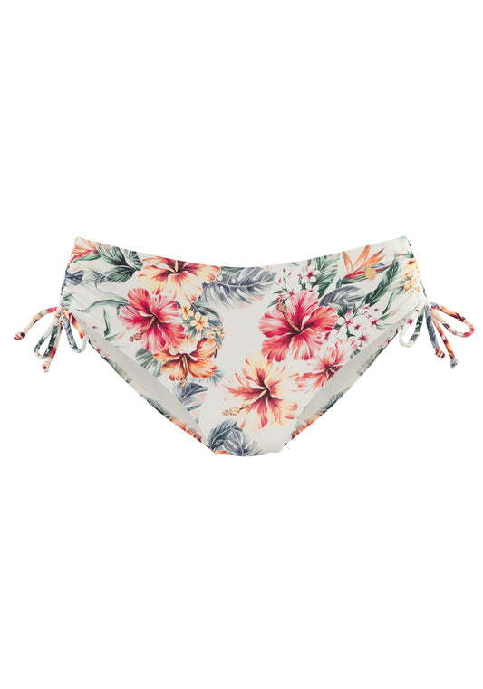 lascana Bikinihose mit Raffung (Creme Print)