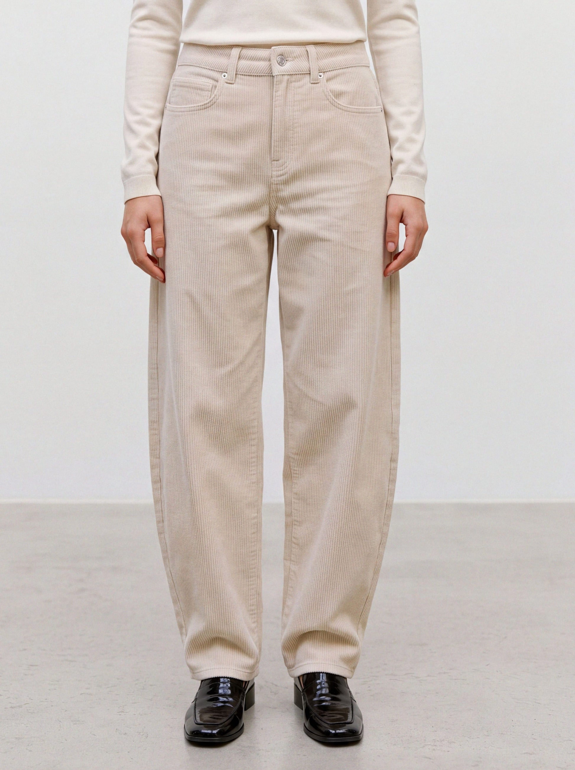 Vmbillie Hr Barrel Ank Cord Pants Noos (Oatmeal)