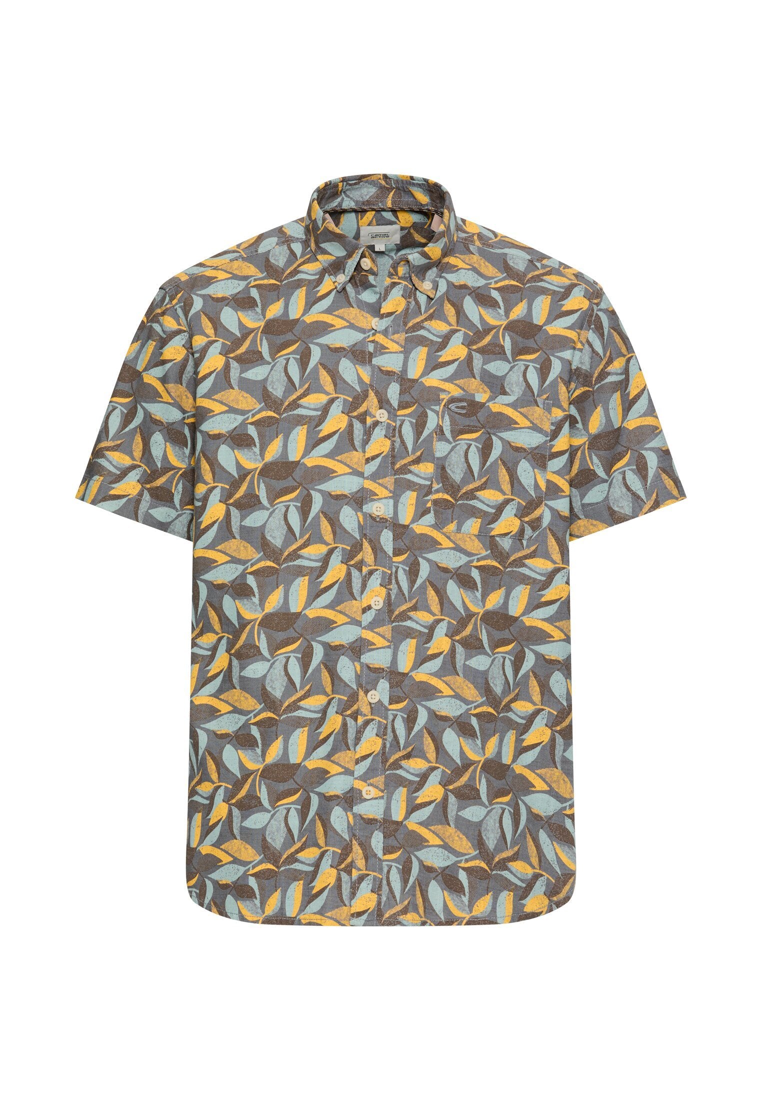 Kurzarmhemd aus reiner Baumwolle (Sun Yellow)