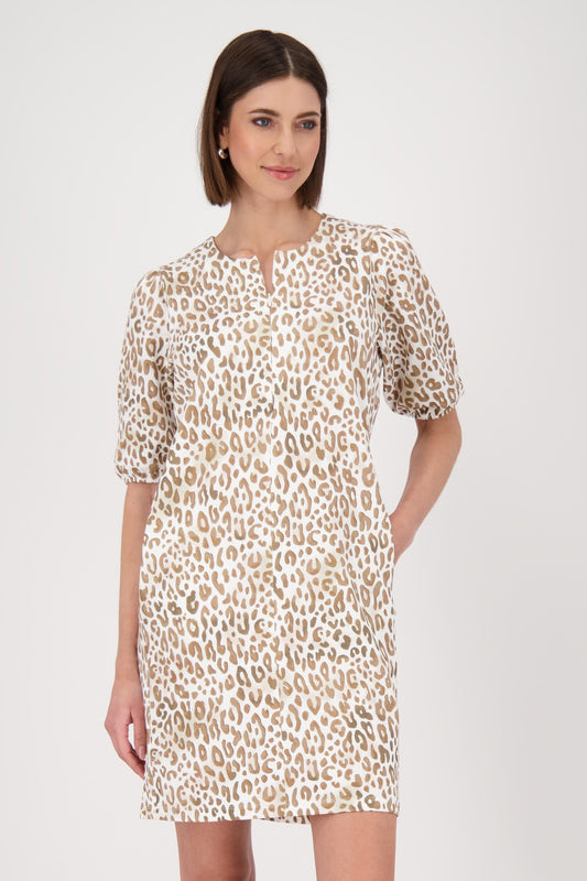 Kleid (Camel Gemustert)