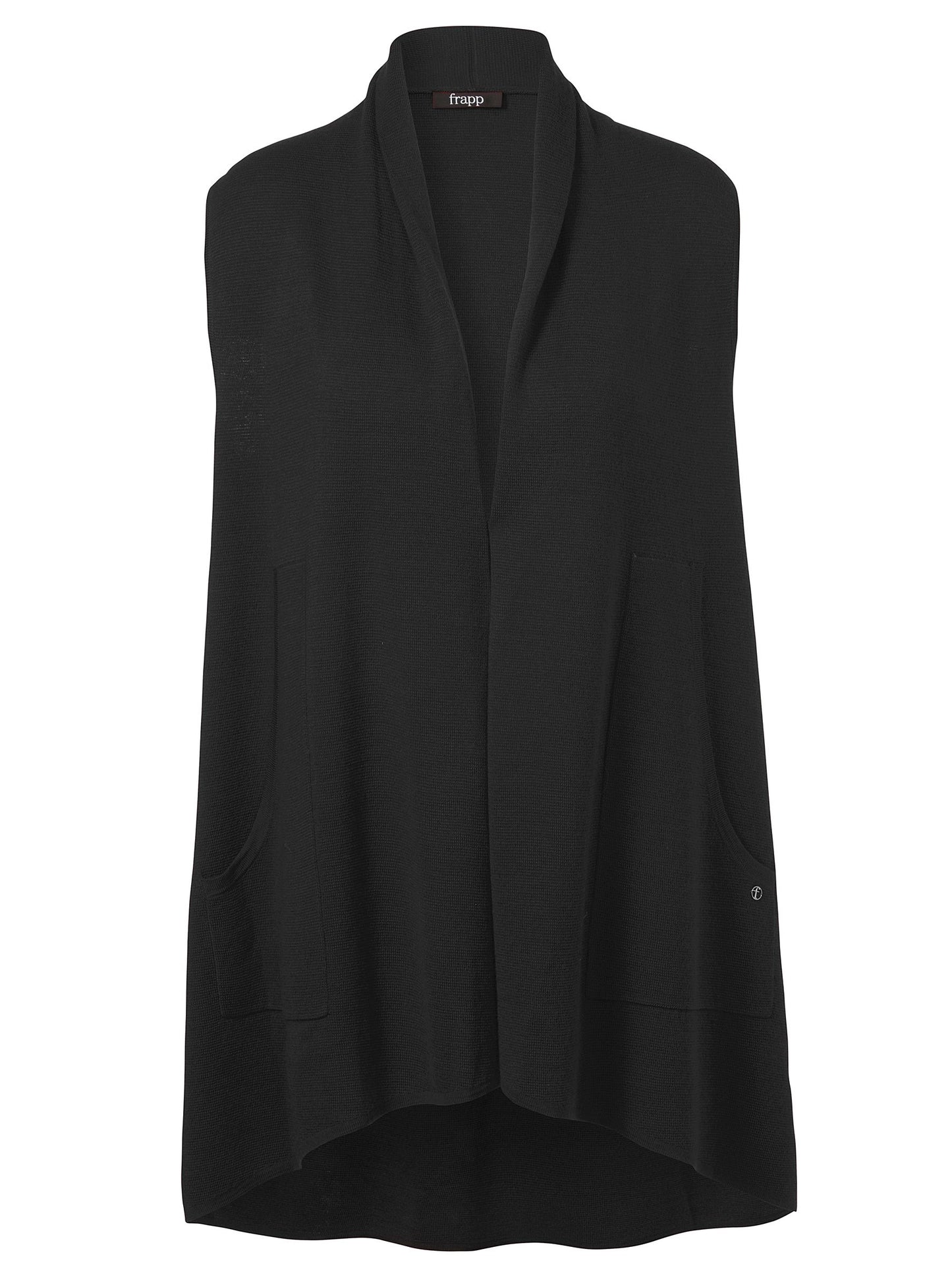 Weste Schalkragen offen (Black)