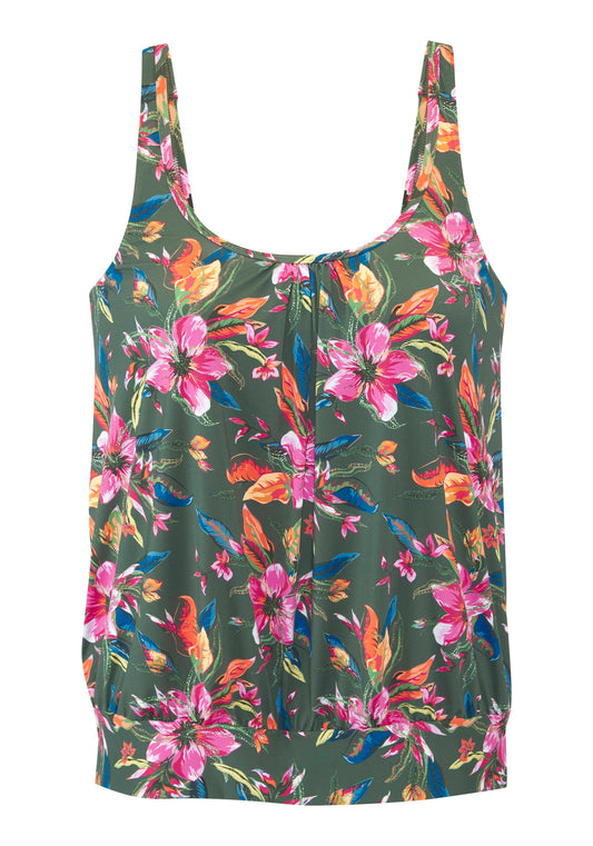 LASCANA Oversize-Tankini-Top (Oliv Print)