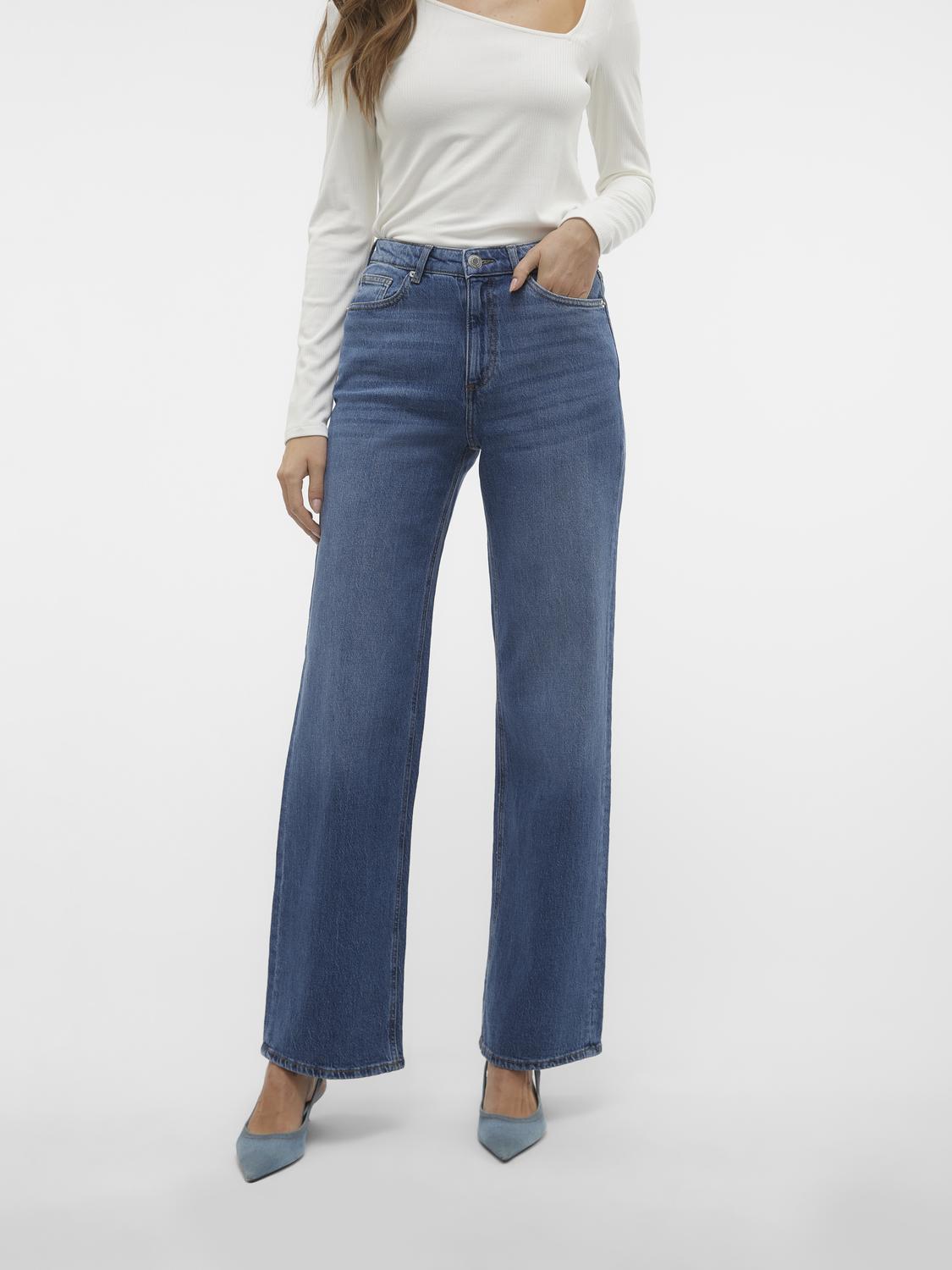 Vmtessa Hr Wide Jeans Ra380 Ga Noos (Medium Blue D)