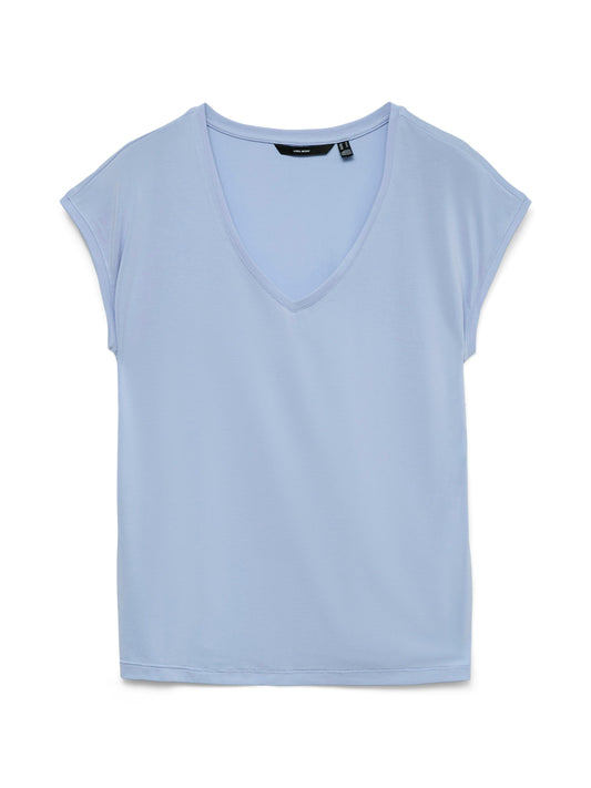 Vmfilli Ss V-neck Tee Noos (Brunnera Blue)