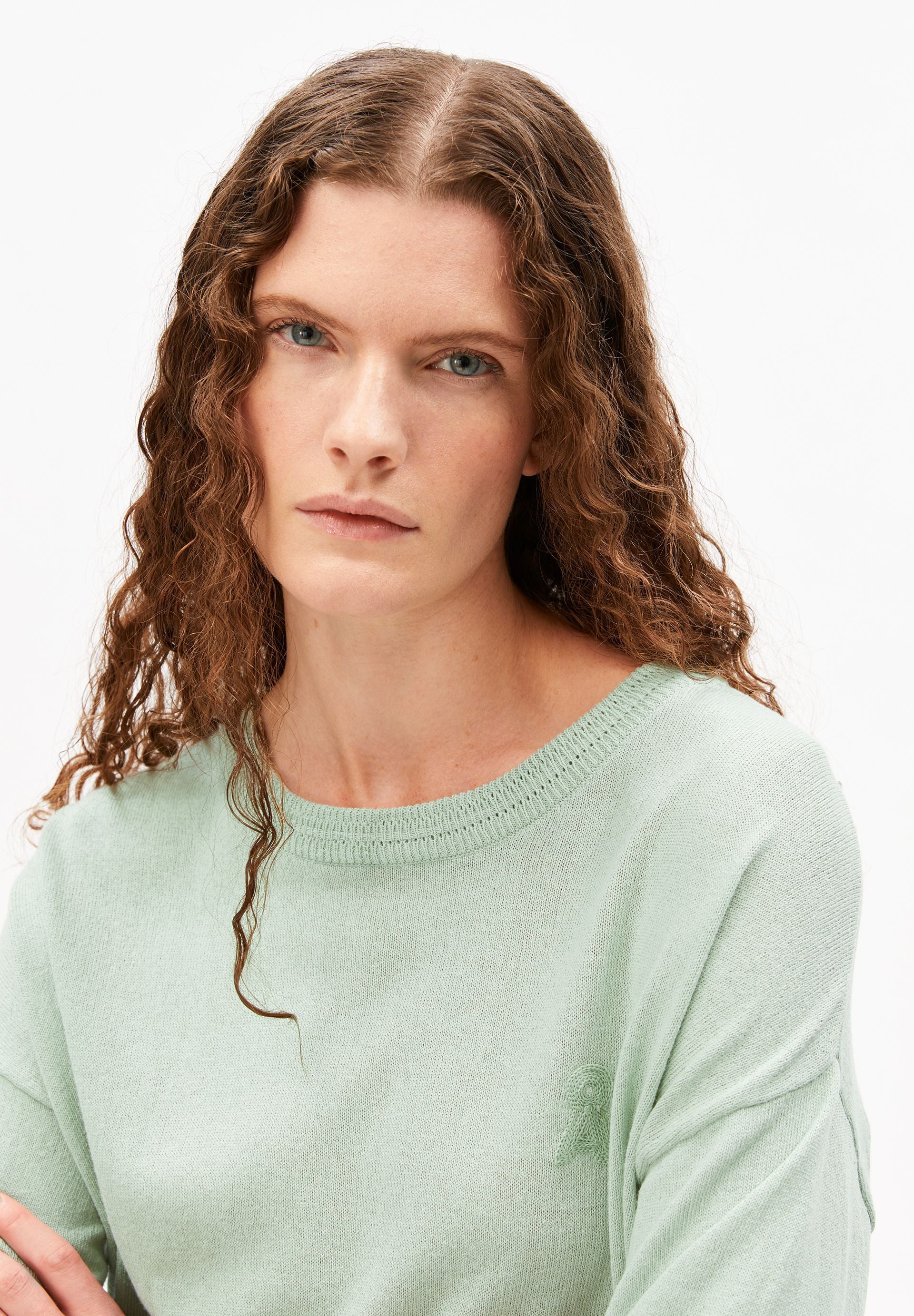 S Sl Linen Blend Knit Sweater (Foam)