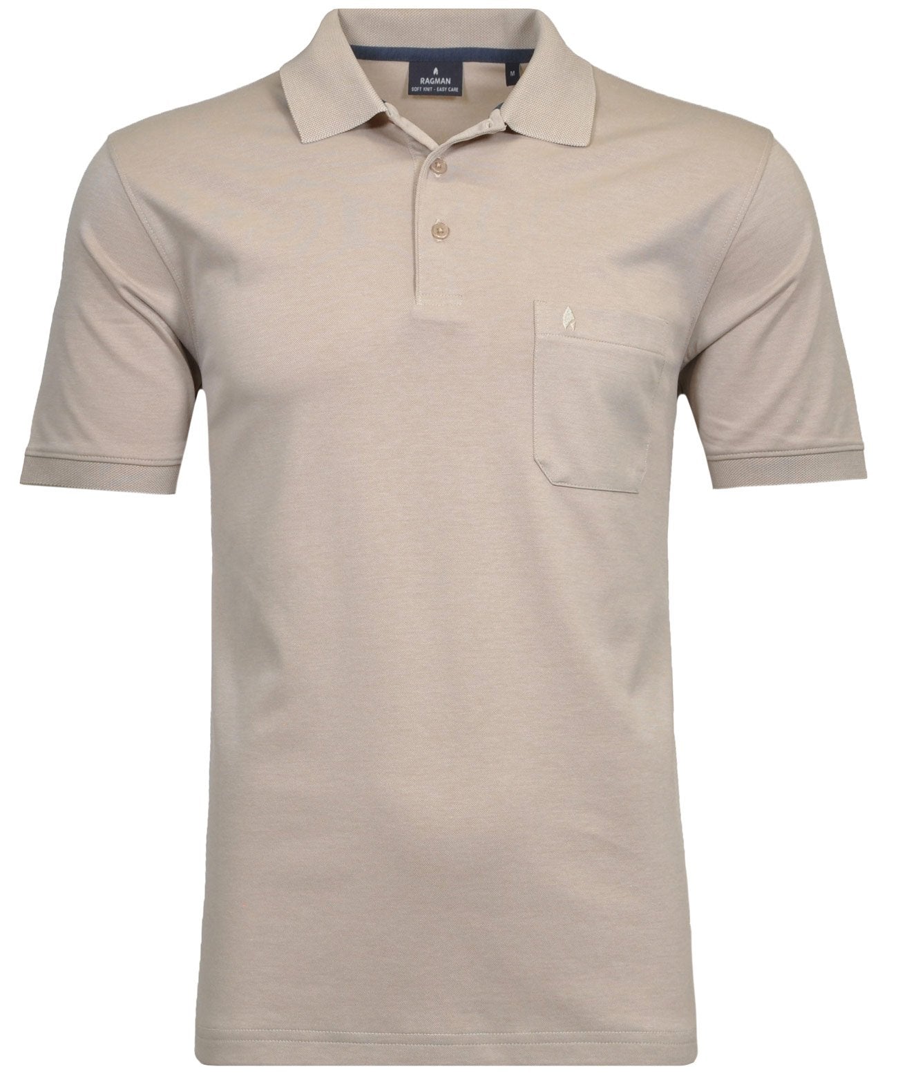 Softknit-Polo mit Brusttasche, kurzarm (Light Skin)