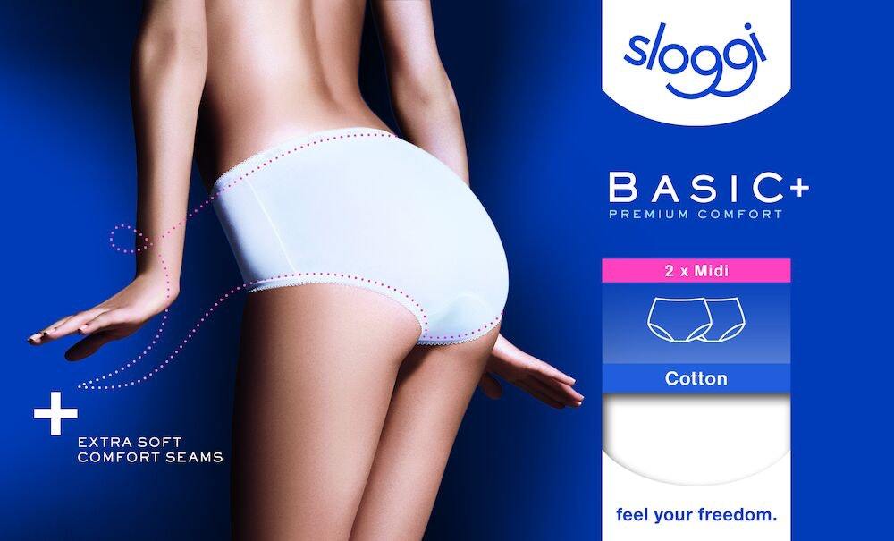 sloggi Basic+ Midi 2P (White)