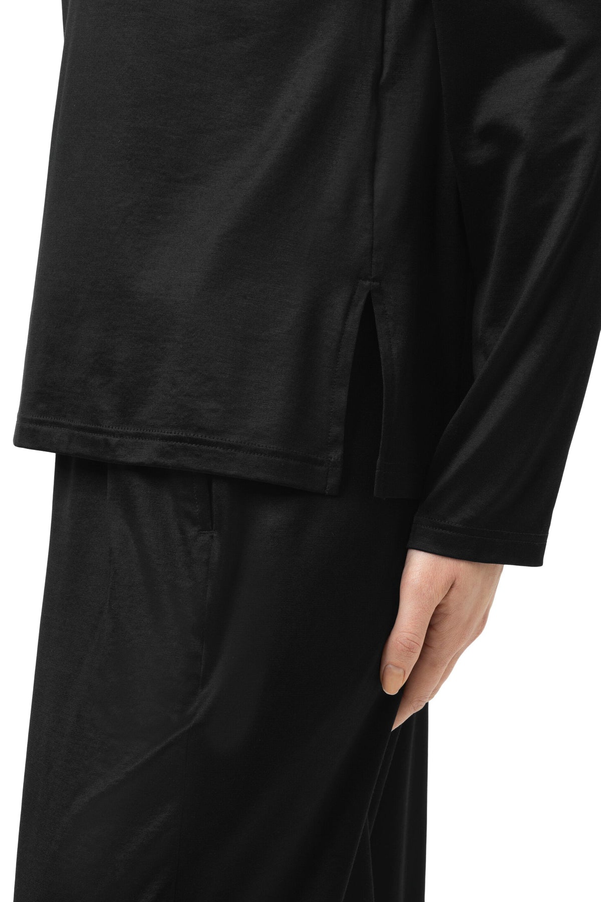 T-Shirt langarm (Schwarz)