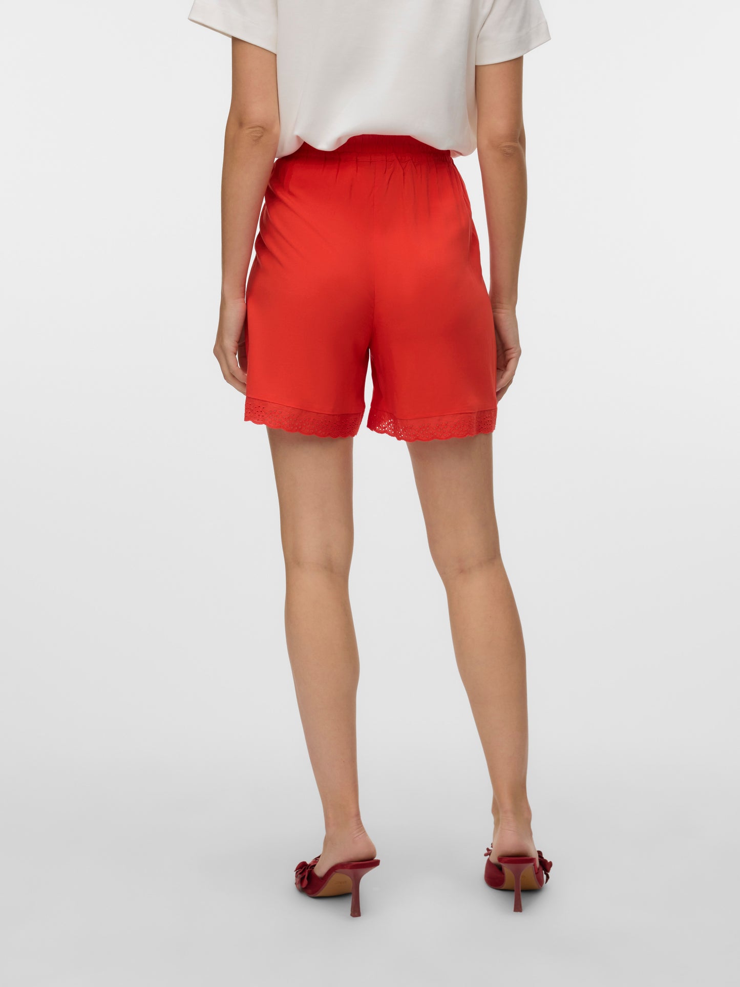 Vmeasy Joy Hw Lace Shorts Wvn Ga (Fiery Red)