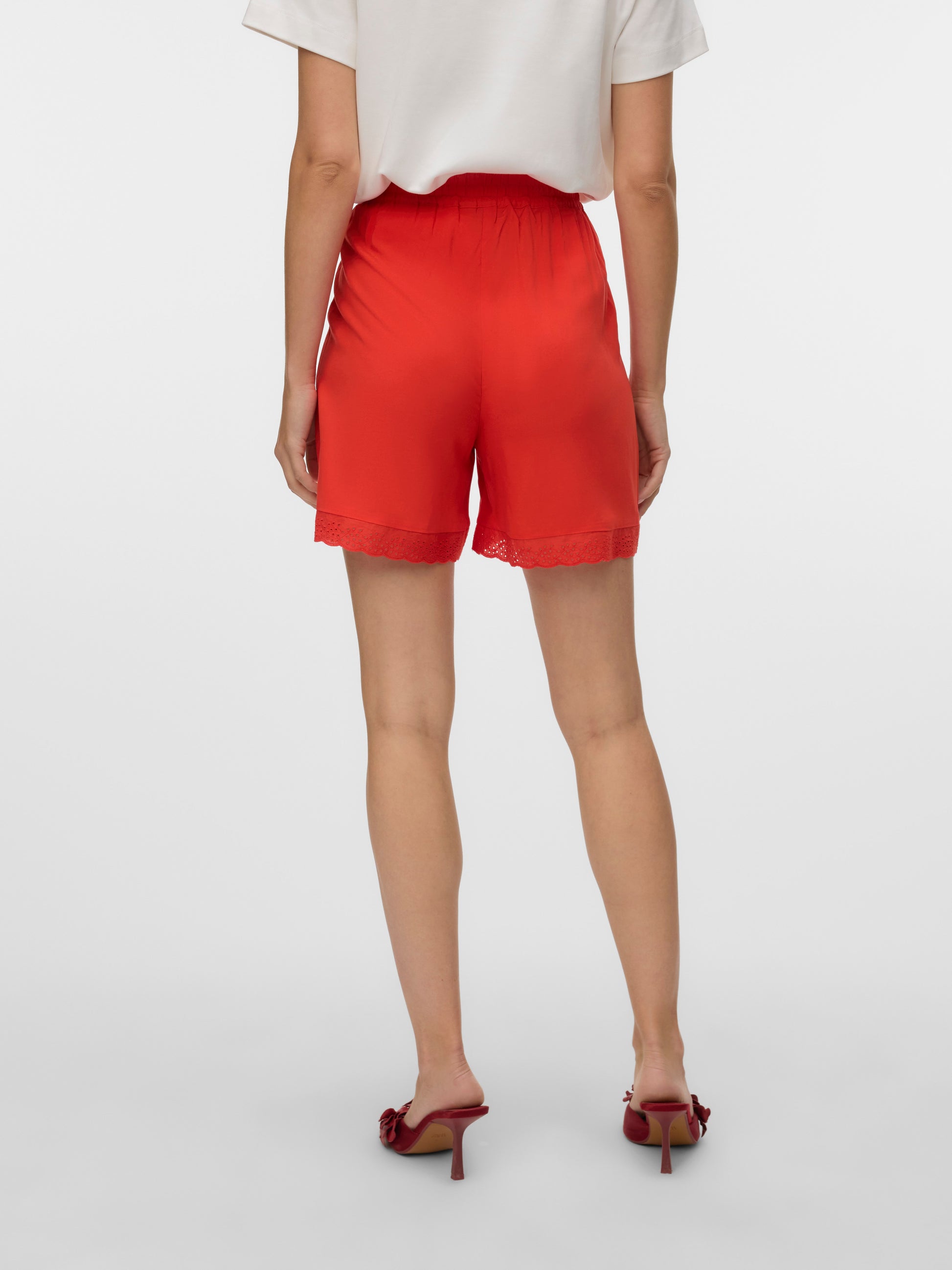 Vmeasy Joy Hw Lace Shorts Wvn Ga (Fiery Red)