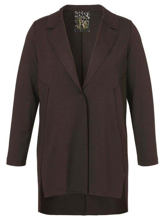 Jacke Revers 1/1 Arm Druckknopf (Coffee)