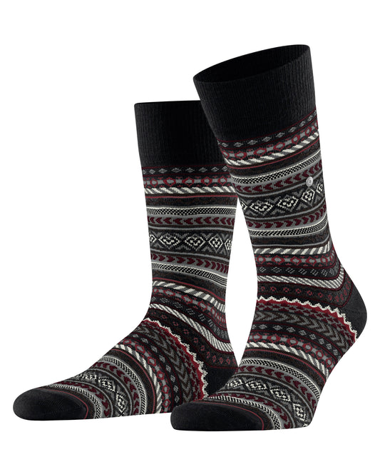 Burlington Fair Isle Herren (Black)