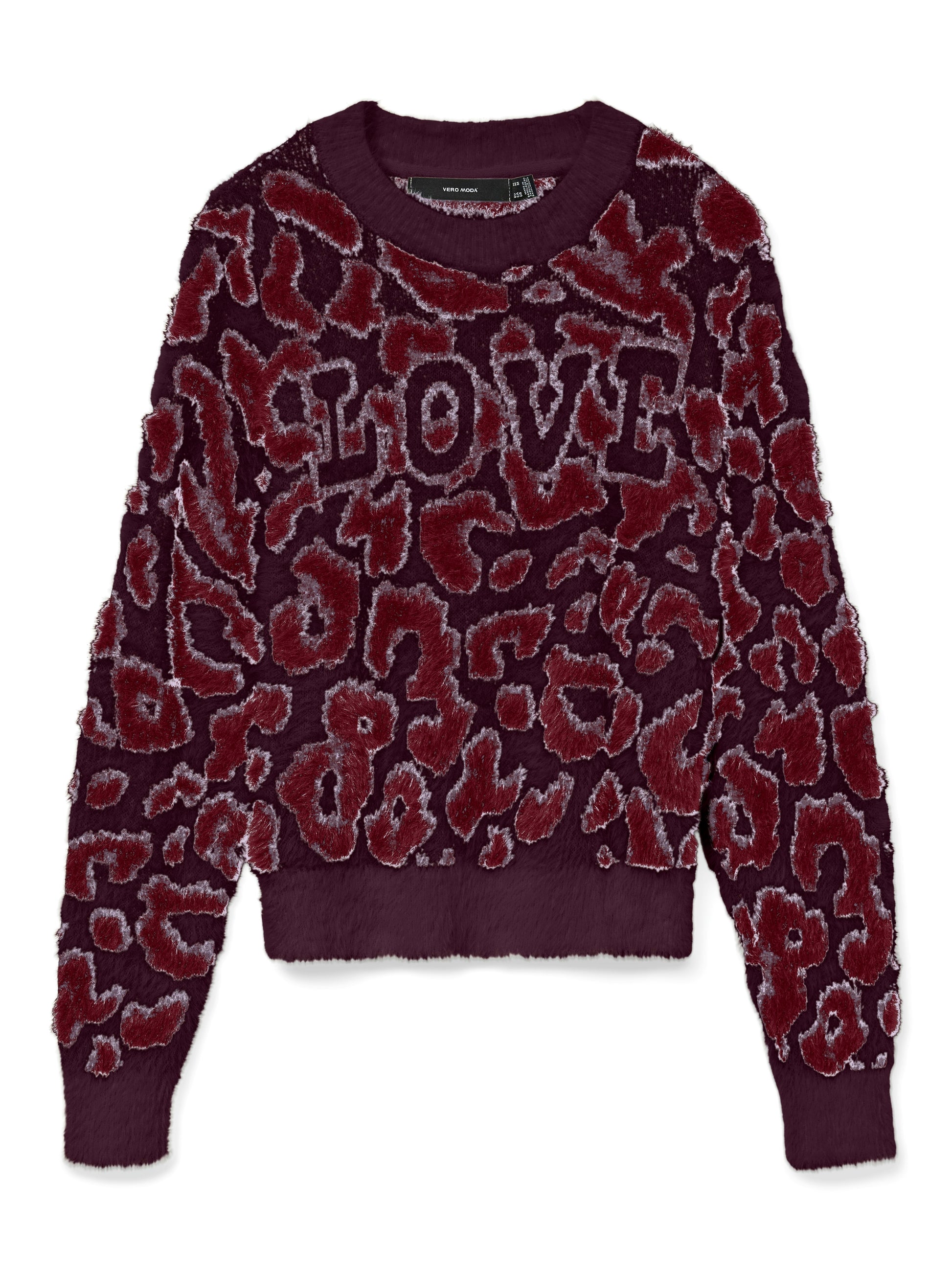 Vmjungle Ls O-neck Pullover Boo (Winetastin)