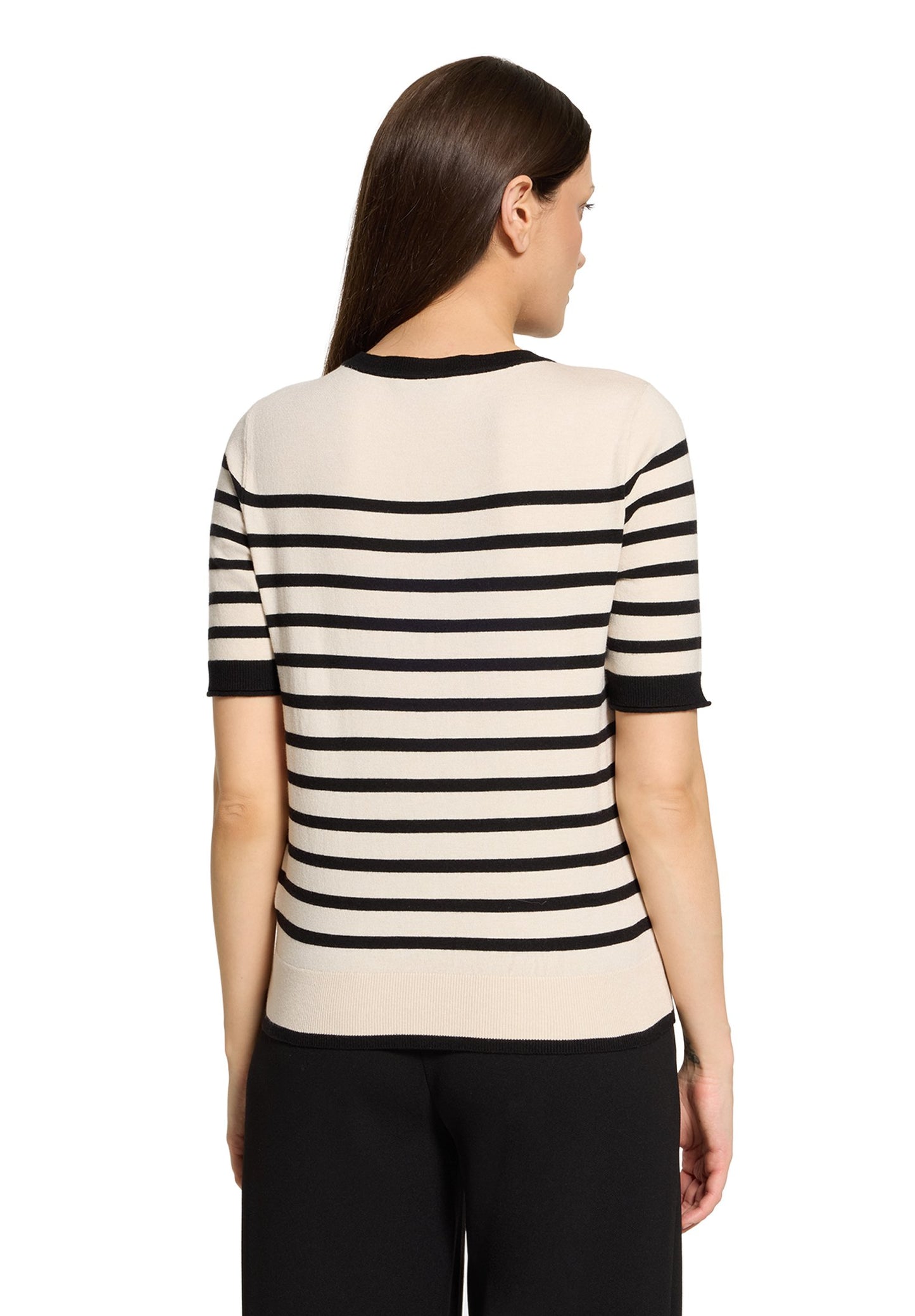 Feinstrickpullover (Patch Black/bei)