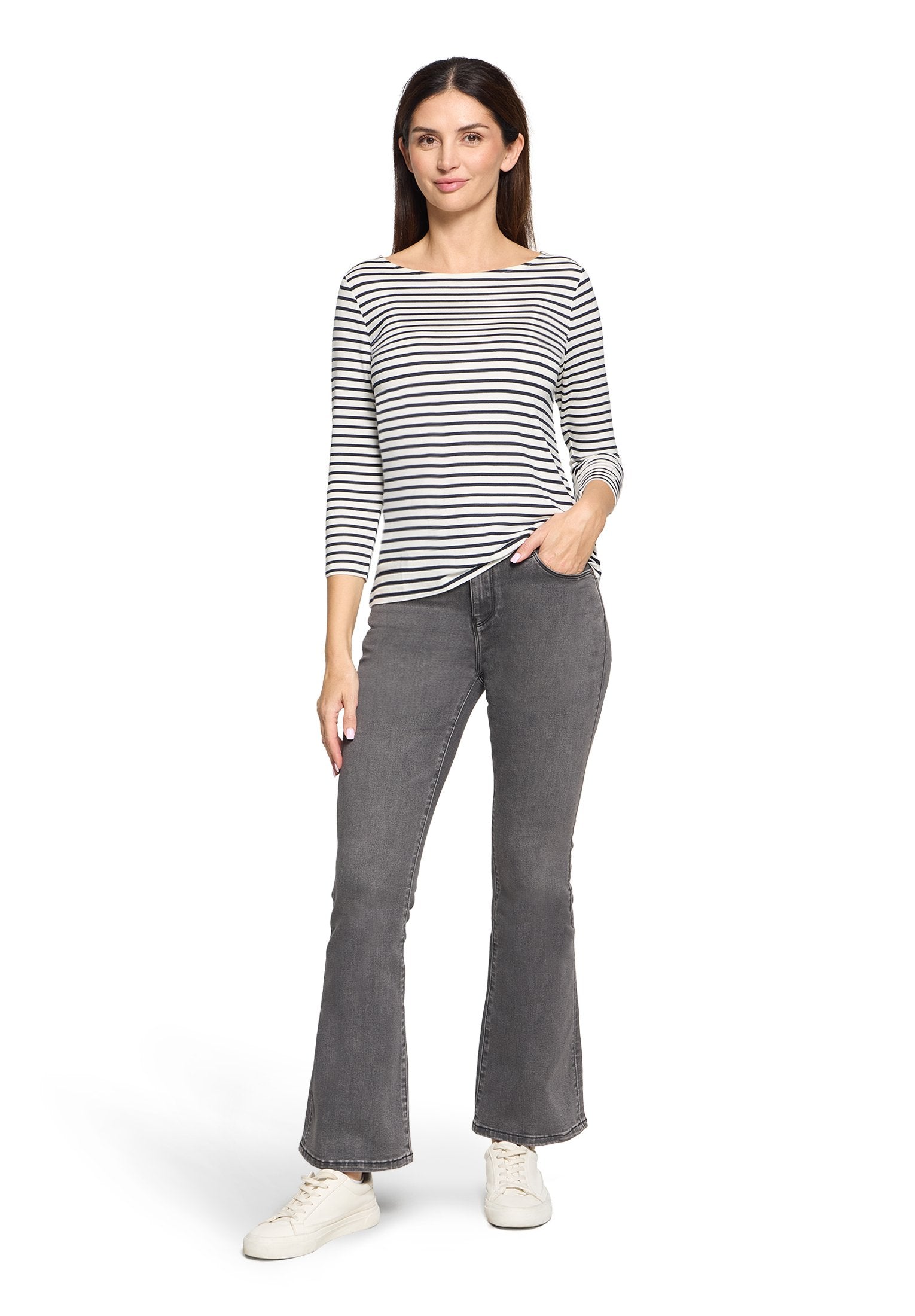 Basic Shirt (Cream/dark Blue)