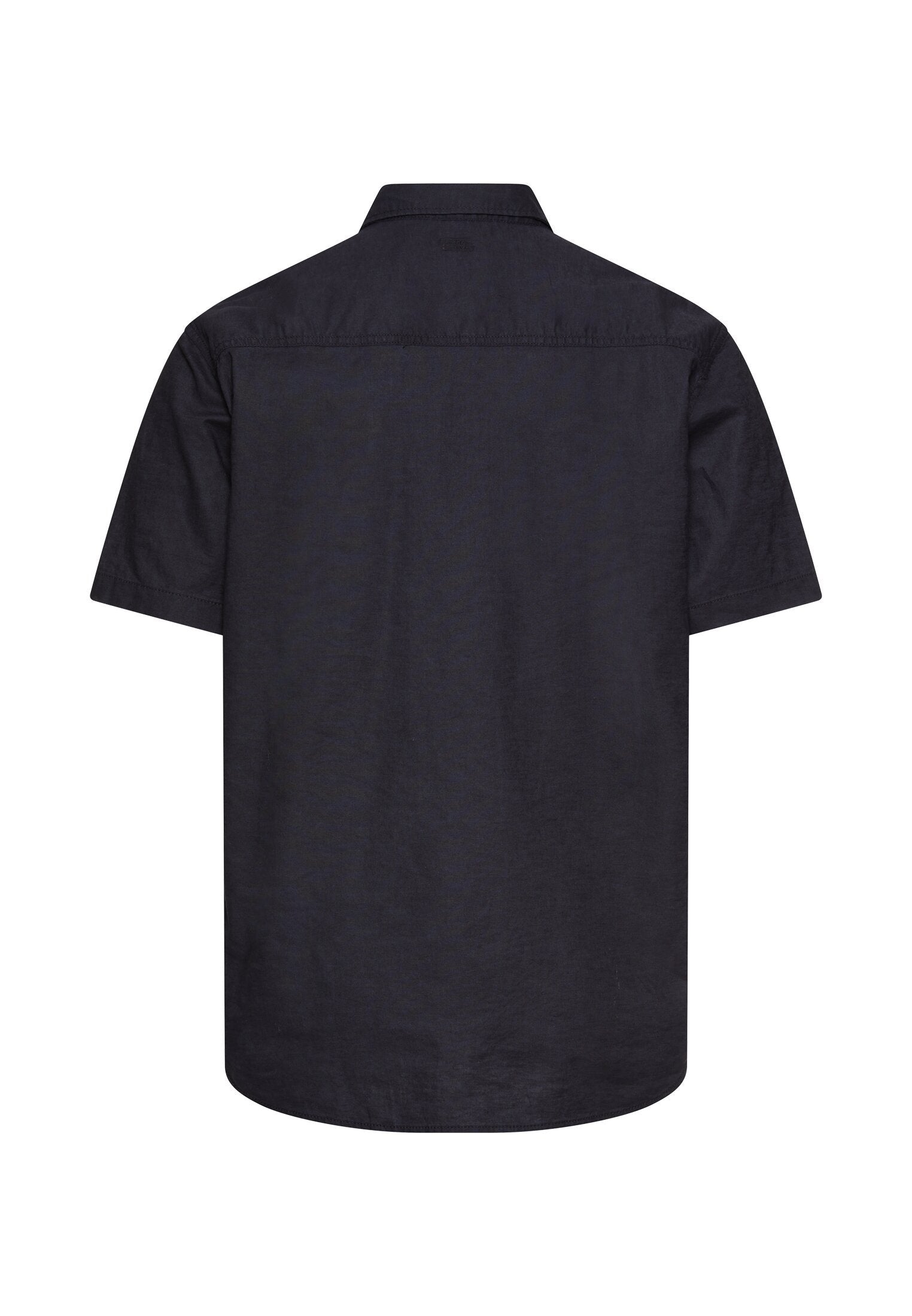 Kurzarmhemd aus Leinenmix (Dark Navy)