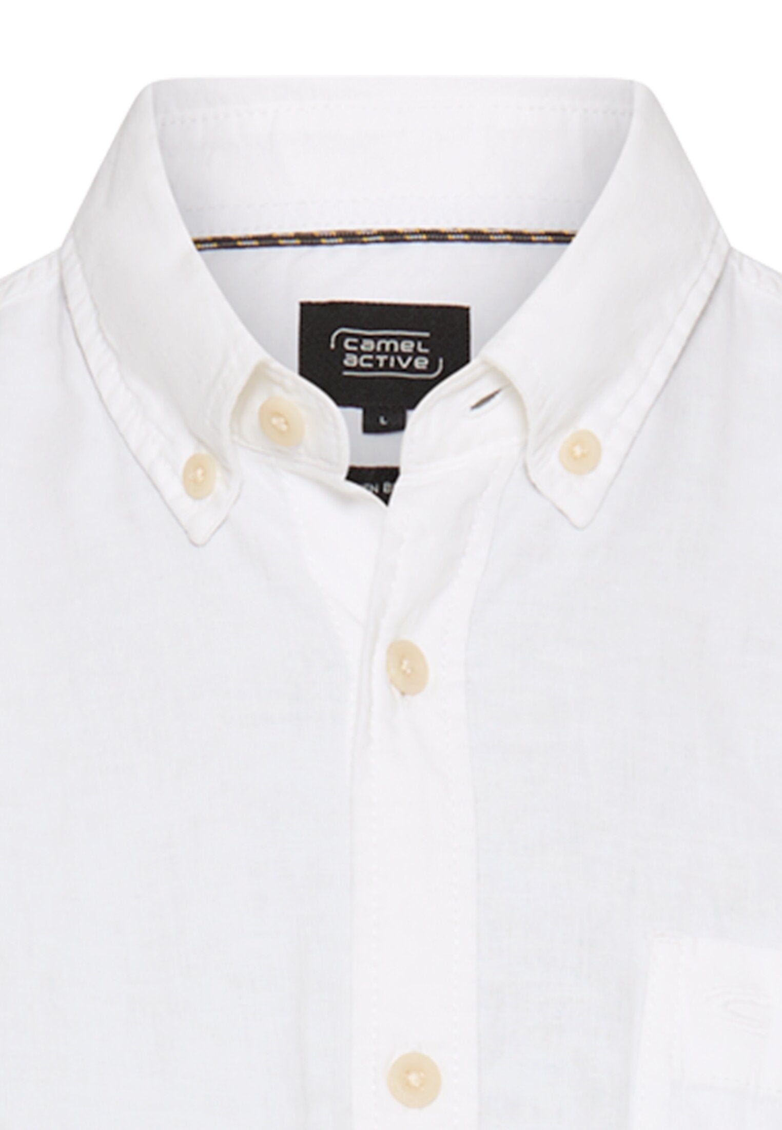 Kurzarmhemd aus Leinenmix (White)