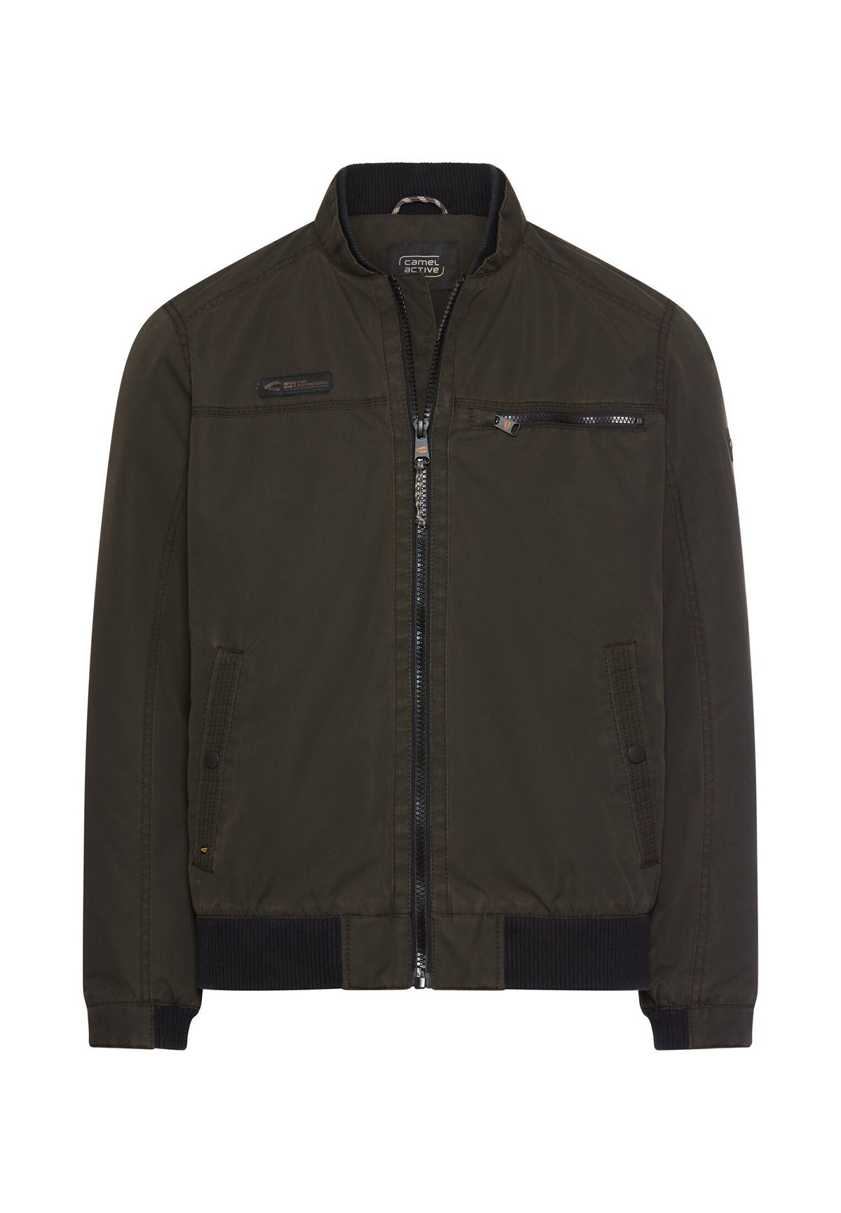 Leichte Bomberjacke mit Strickbund (Dark Choclate)