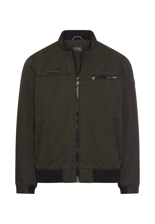 Leichte Bomberjacke mit Strickbund (Dark Choclate)
