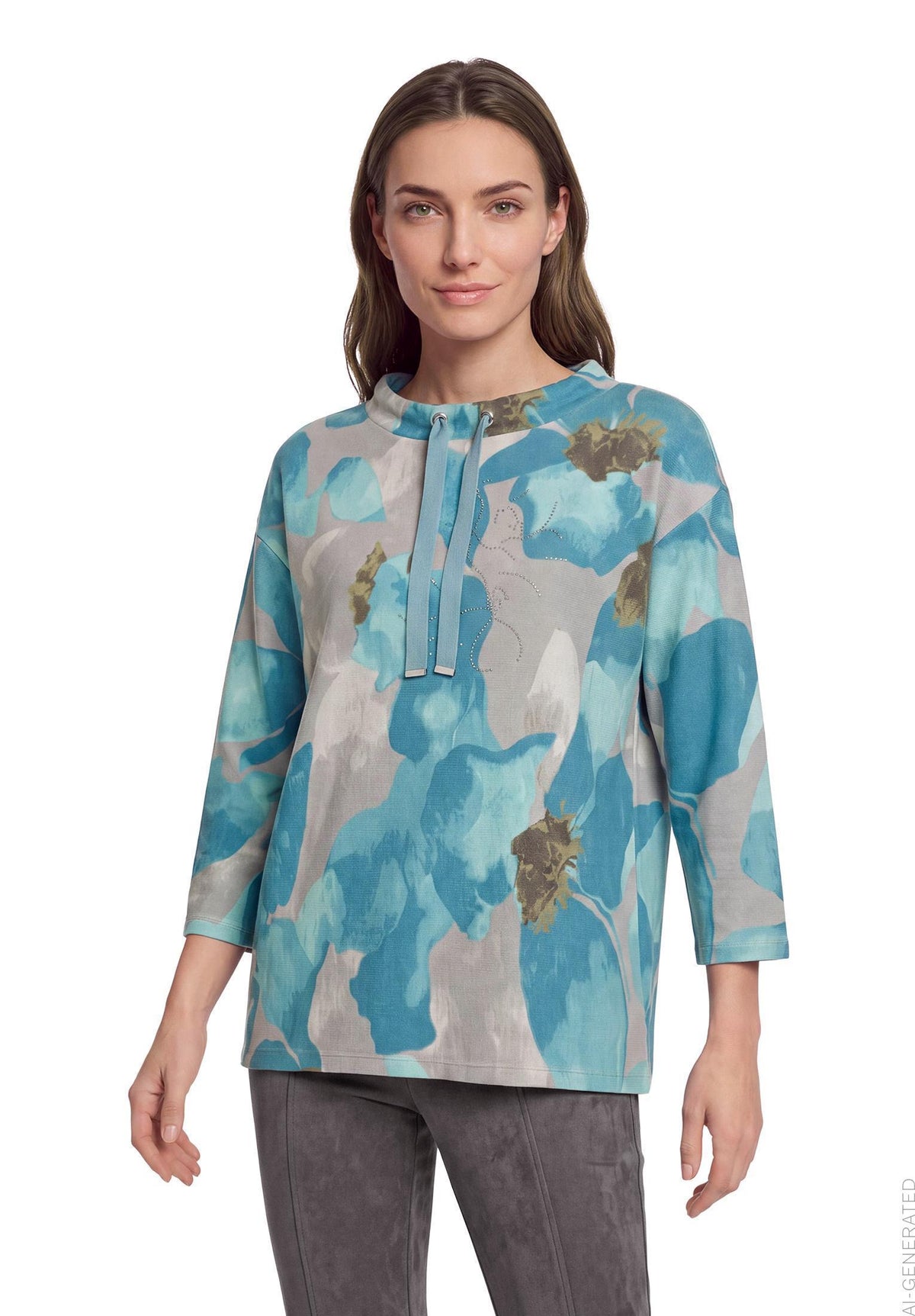 Sweatshirt (Petrol/grey)