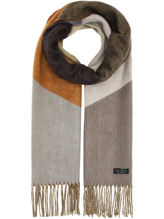 Schal Cashmink-Schal mit geometrischem Colour Block Design (Denim)