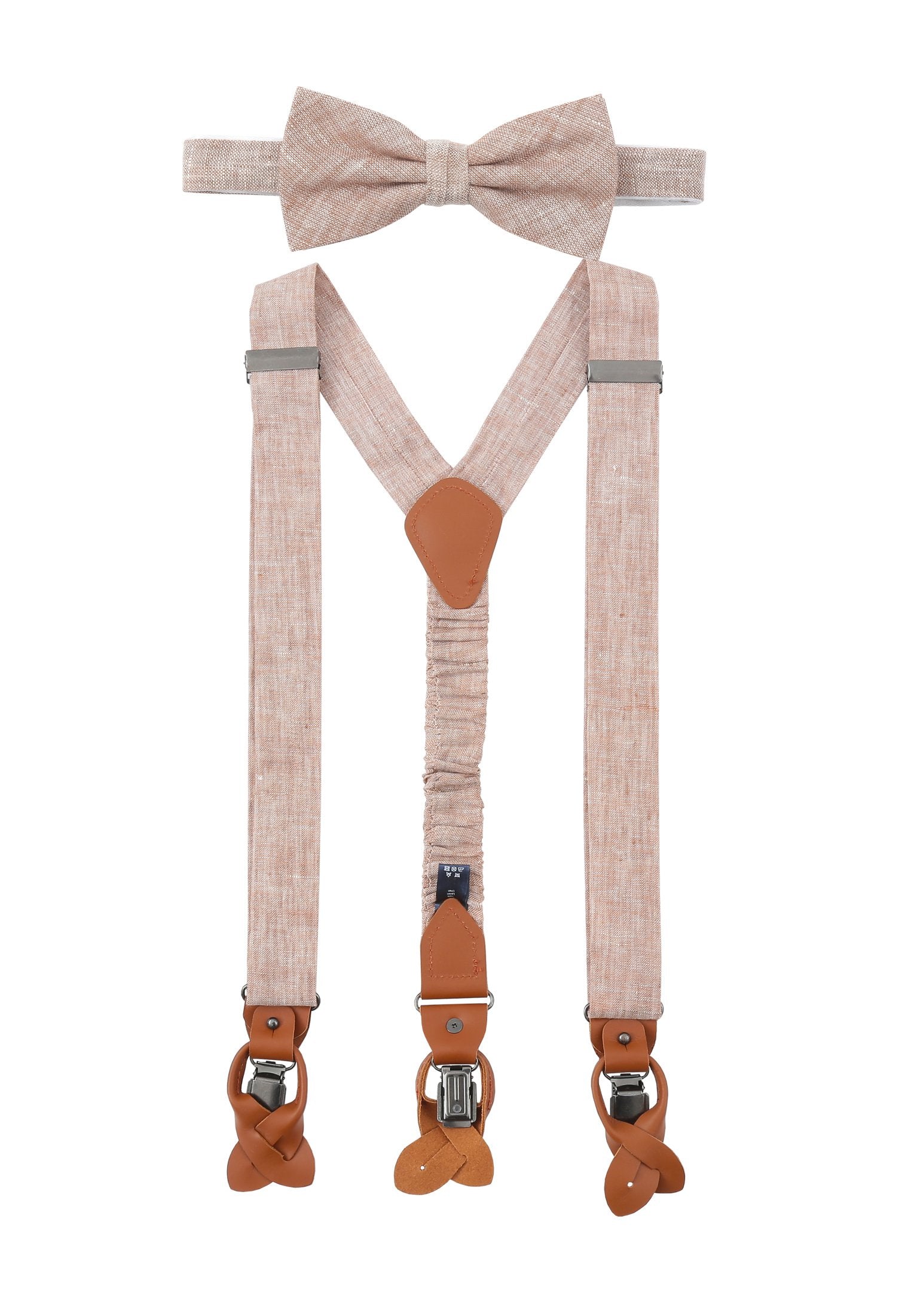 Set Hosenträger+Fliege Uni (Fb.4 Beige)