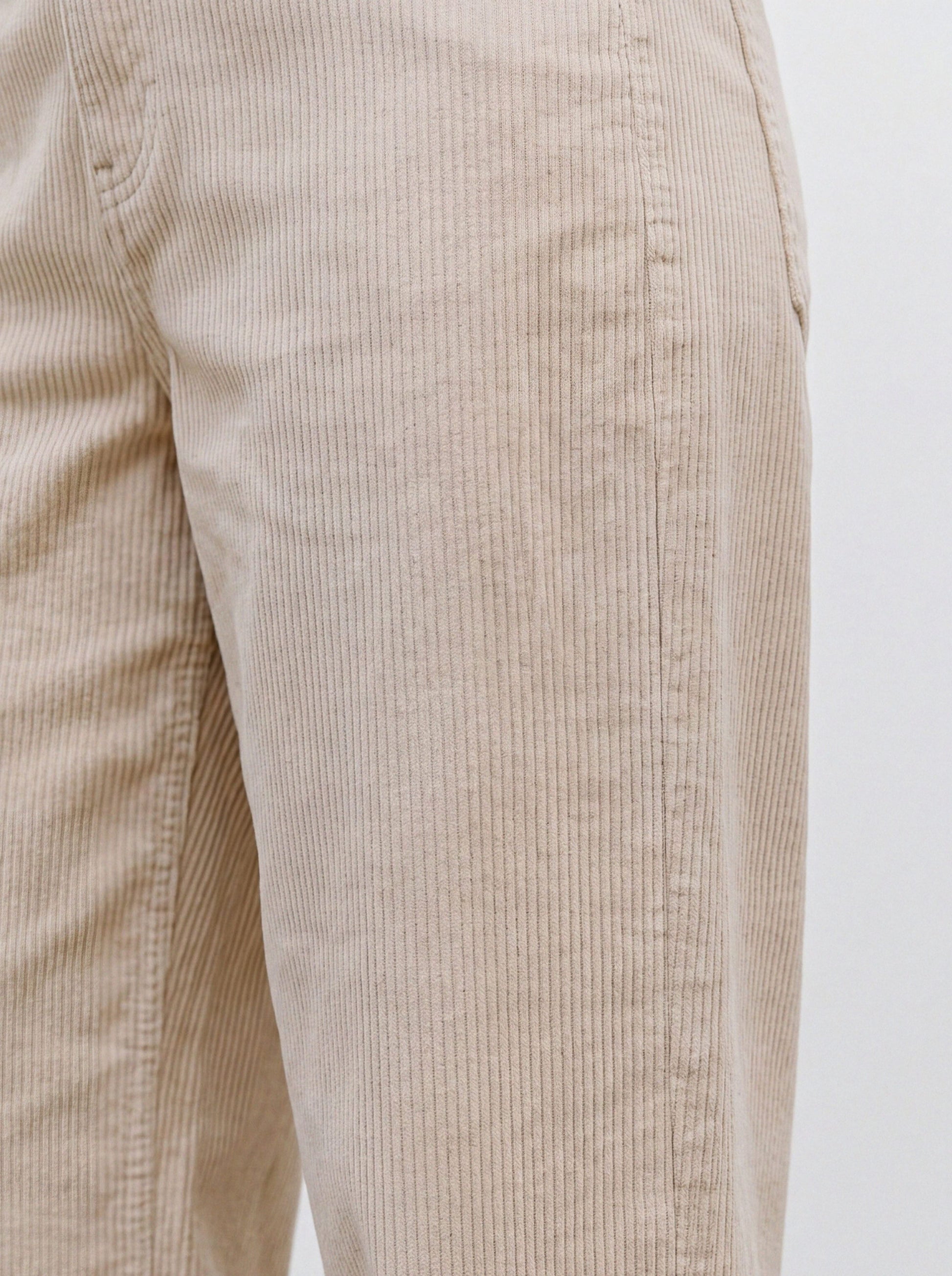 Vmbillie Hr Barrel Ank Cord Pants Noos (Oatmeal)