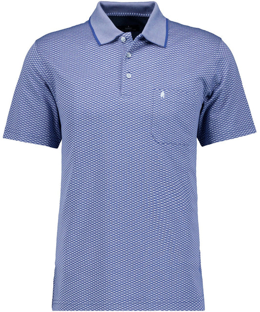 Softknit-Polo Jacquard (Marine Mel)