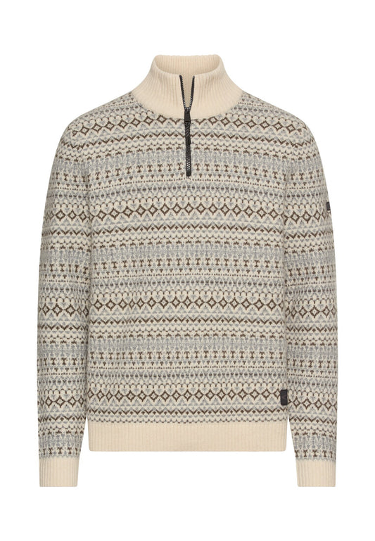 Strick-Troyer aus reiner Lammwolle (Oatmeal)