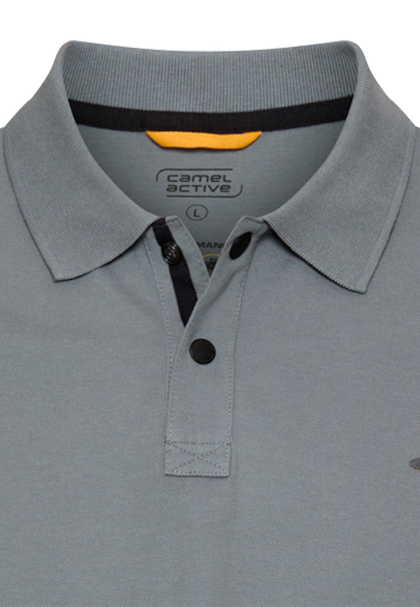Poloshirt mit Kontrastdetails (Stormy Blue)
