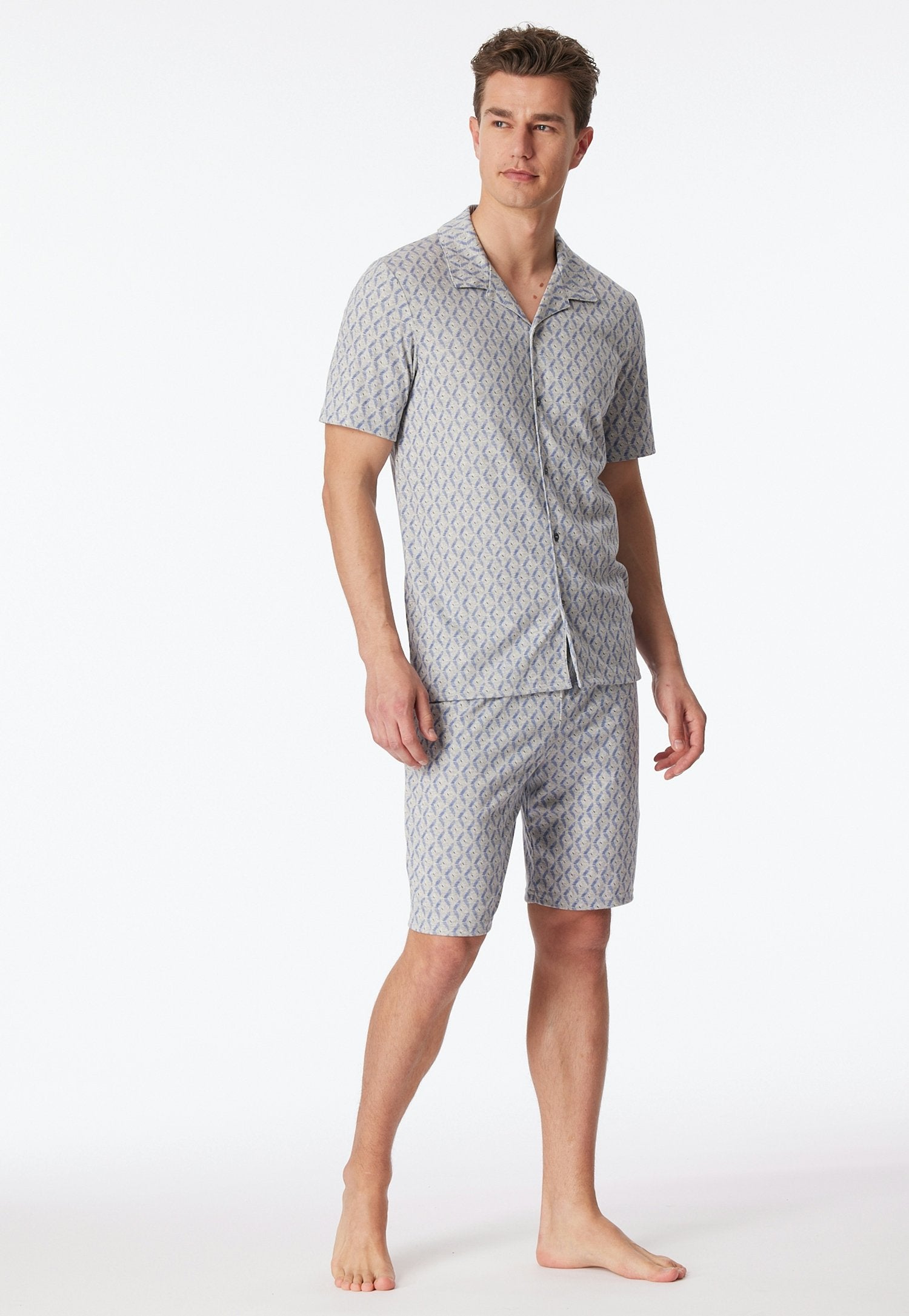 Pyjama kurz (Grau-mel.)