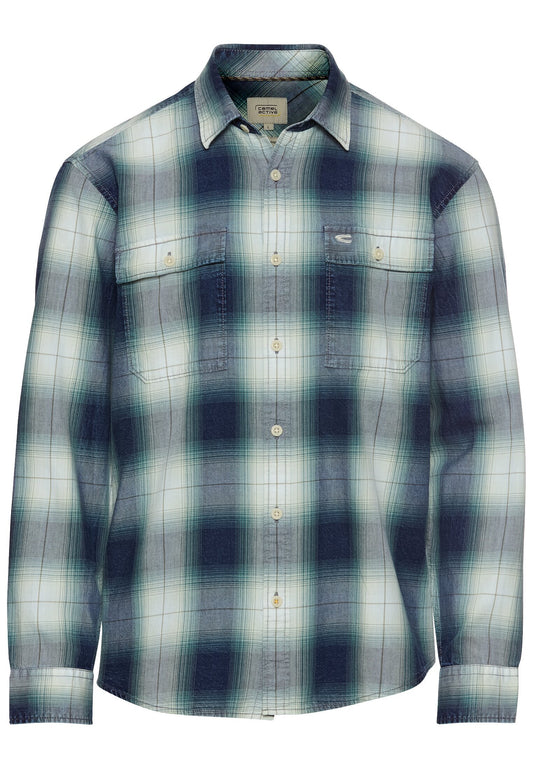 Regular FIt Langarmhemd aus Baumwolle (Pale Mint)